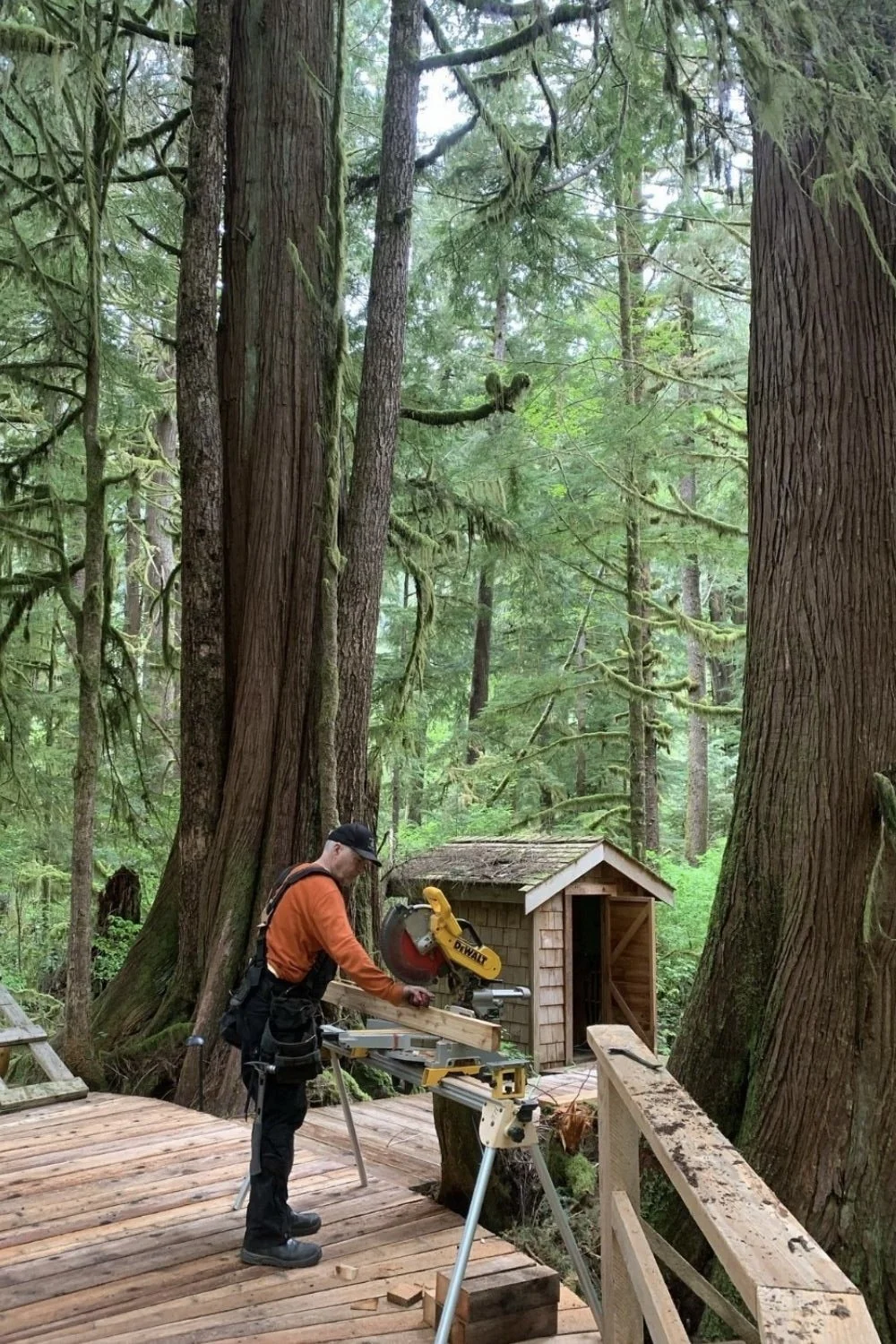  Cedar Board Walk Repair Clayoquot wilderness lodge tent MTN side remote general contractor 