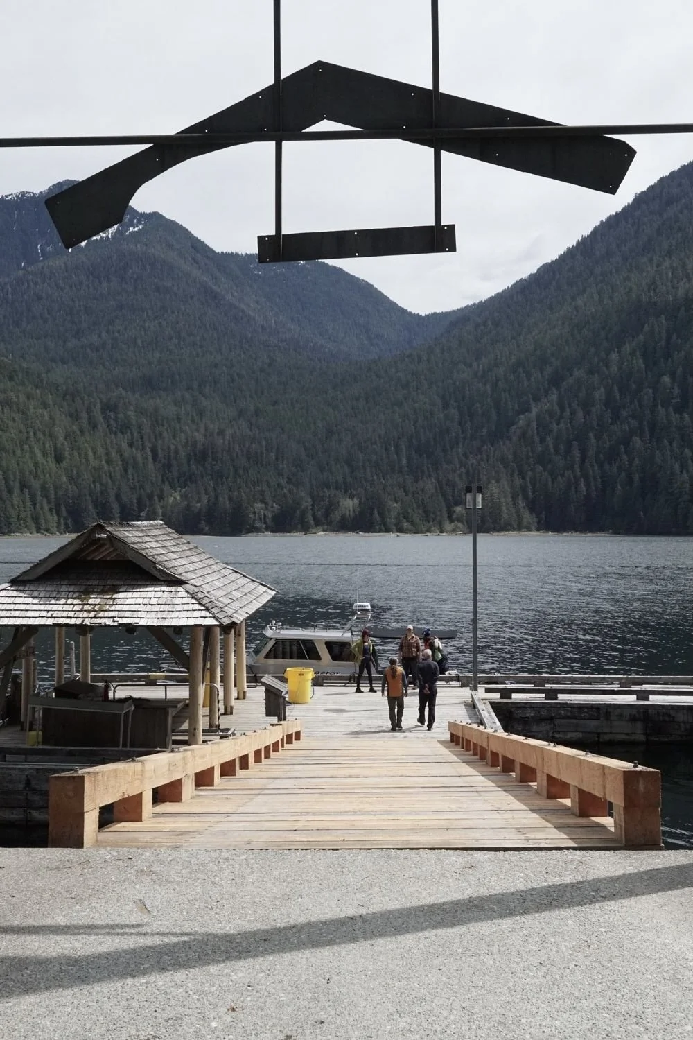 Remote Lodge Ocean BC Dock Ramp Demo and built remote lodge general contractor MTN Side Creative Group