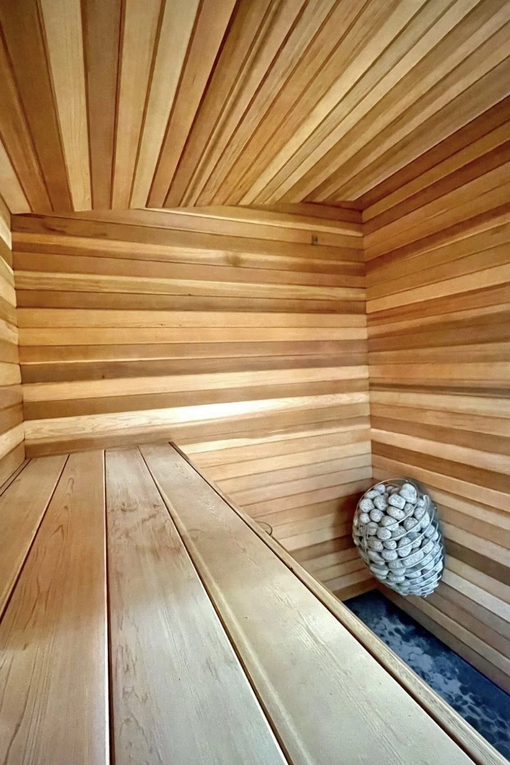 MTN Side residential renovation general contractor BC homes woodwork and carpentry yellow cedar custom sauna