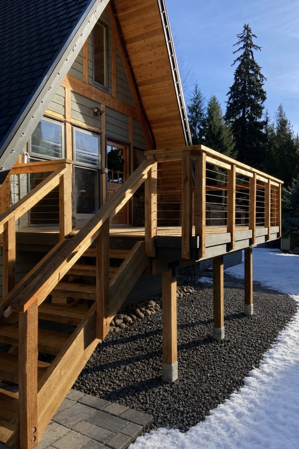 A-Frame Deck and Patio BC general contractor MTN side Creative Group 