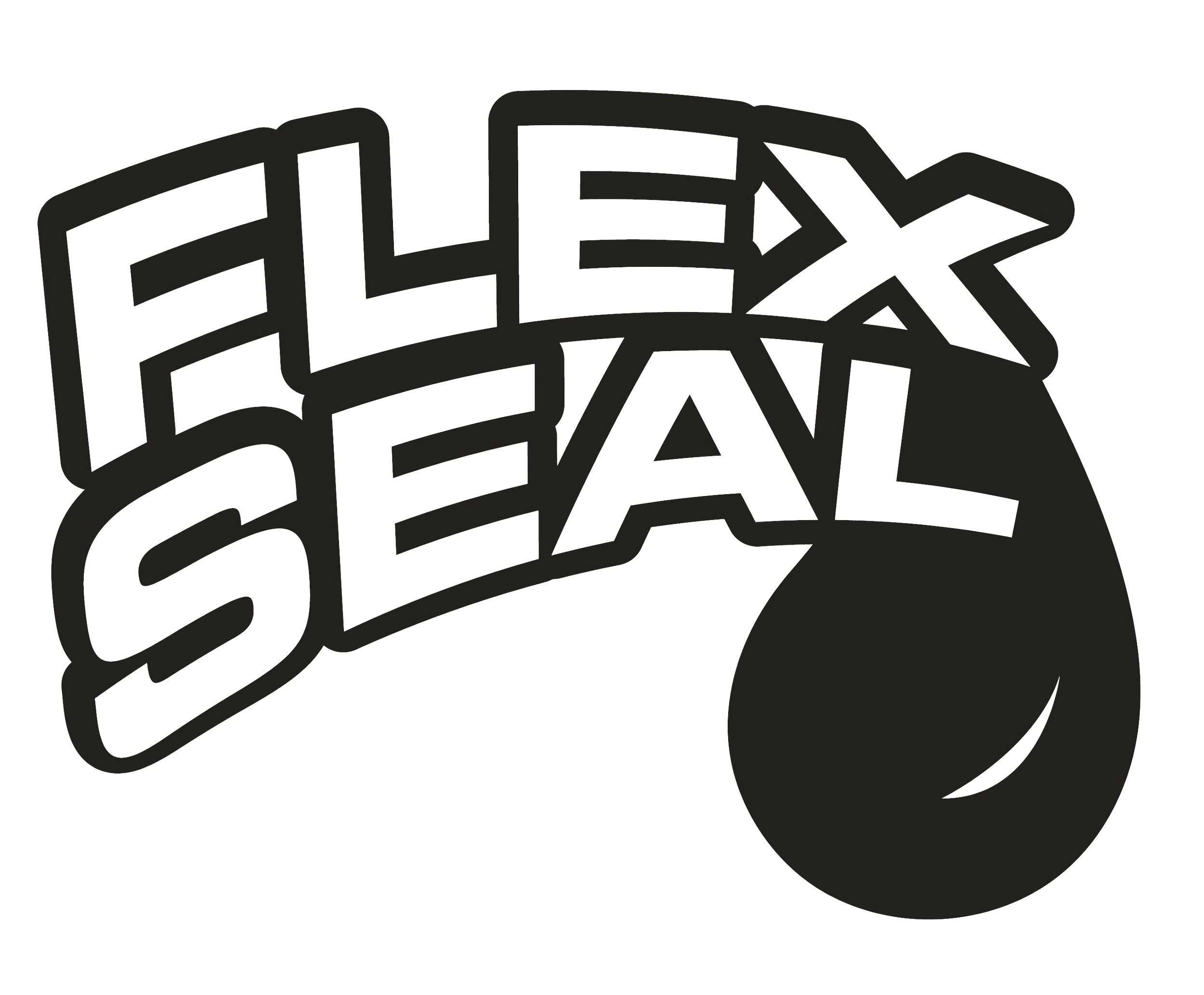 Outline drawing of a person holding a sign with the phrase 'FLEX' written on it.