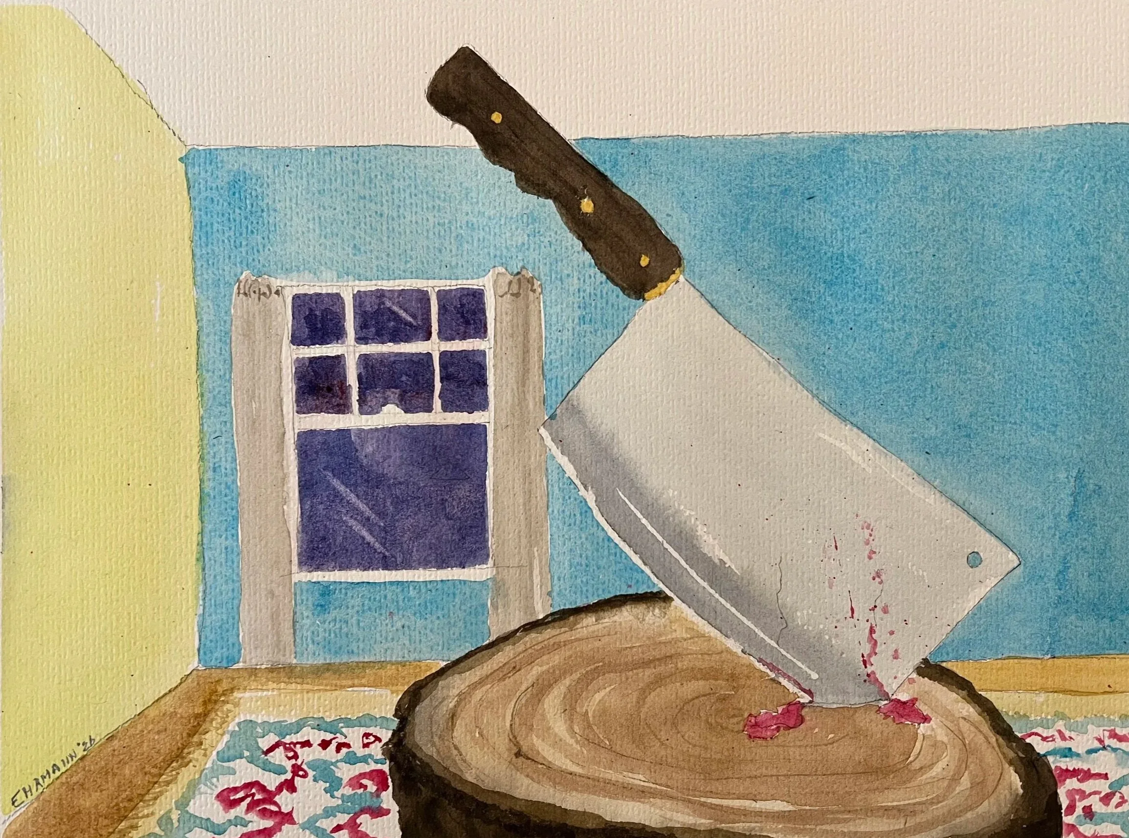  "Kitchen Implement" watercolor 8.5" x 11"