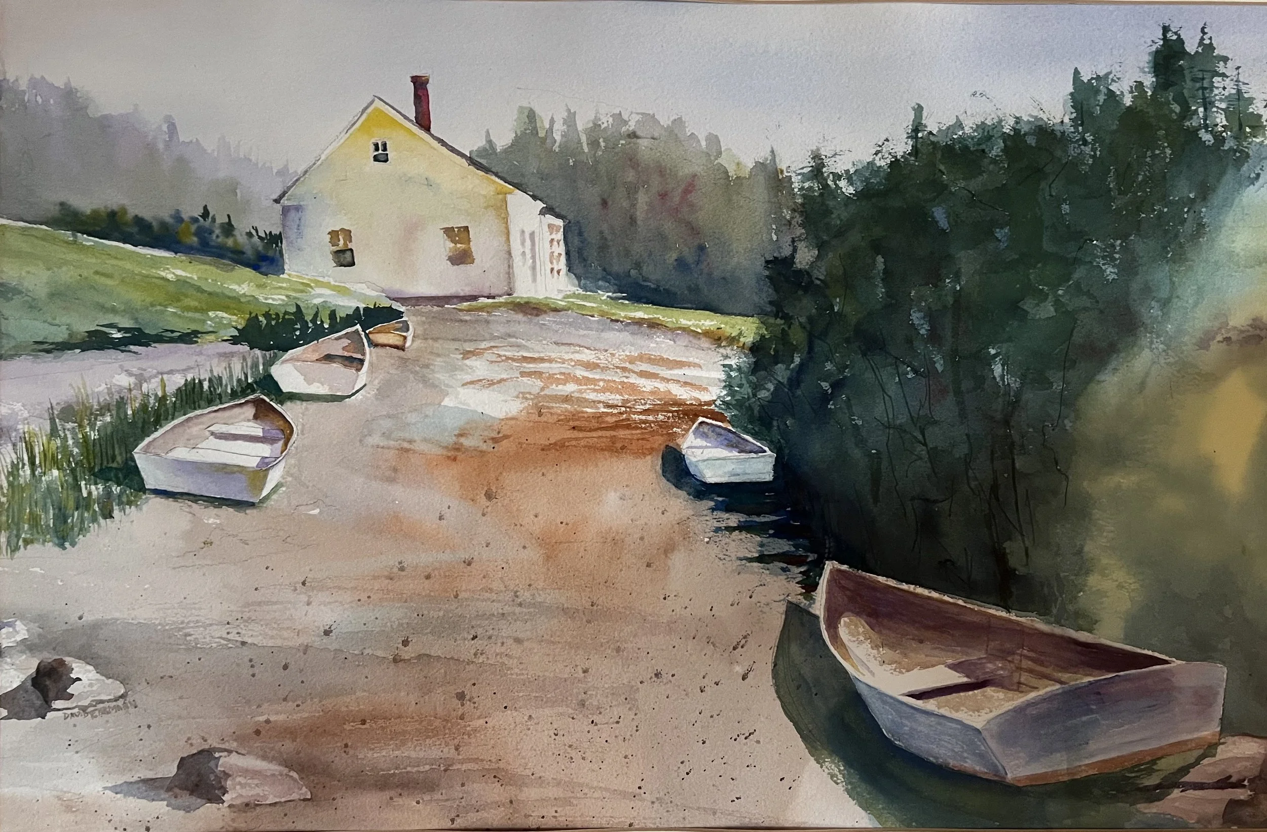 Along the Way watercolor 15” x 22” (private collection)