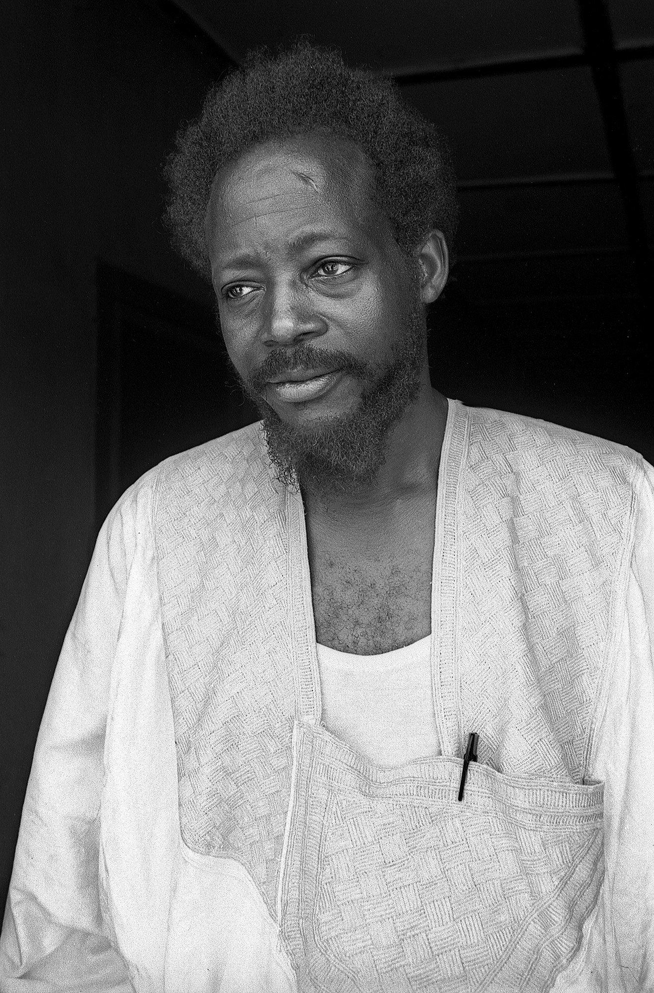 Liberian Man in White Robe