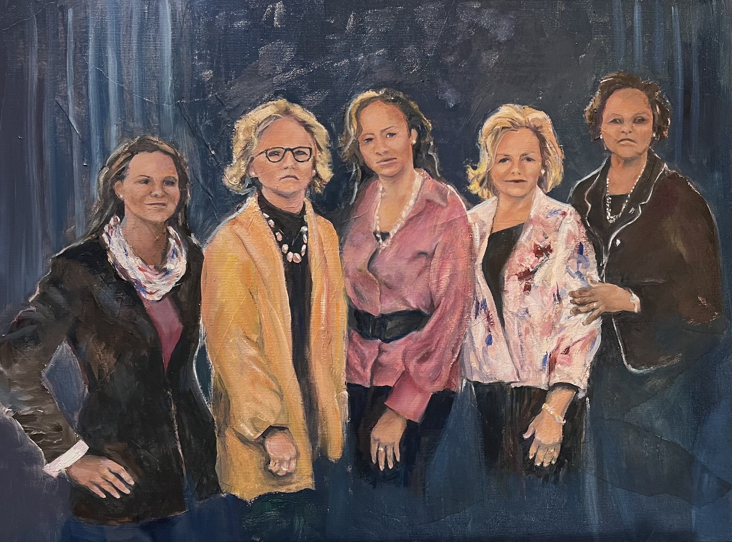 Five Courageous Congresswomen
Oil on canvas
24" X 30"
SOLD