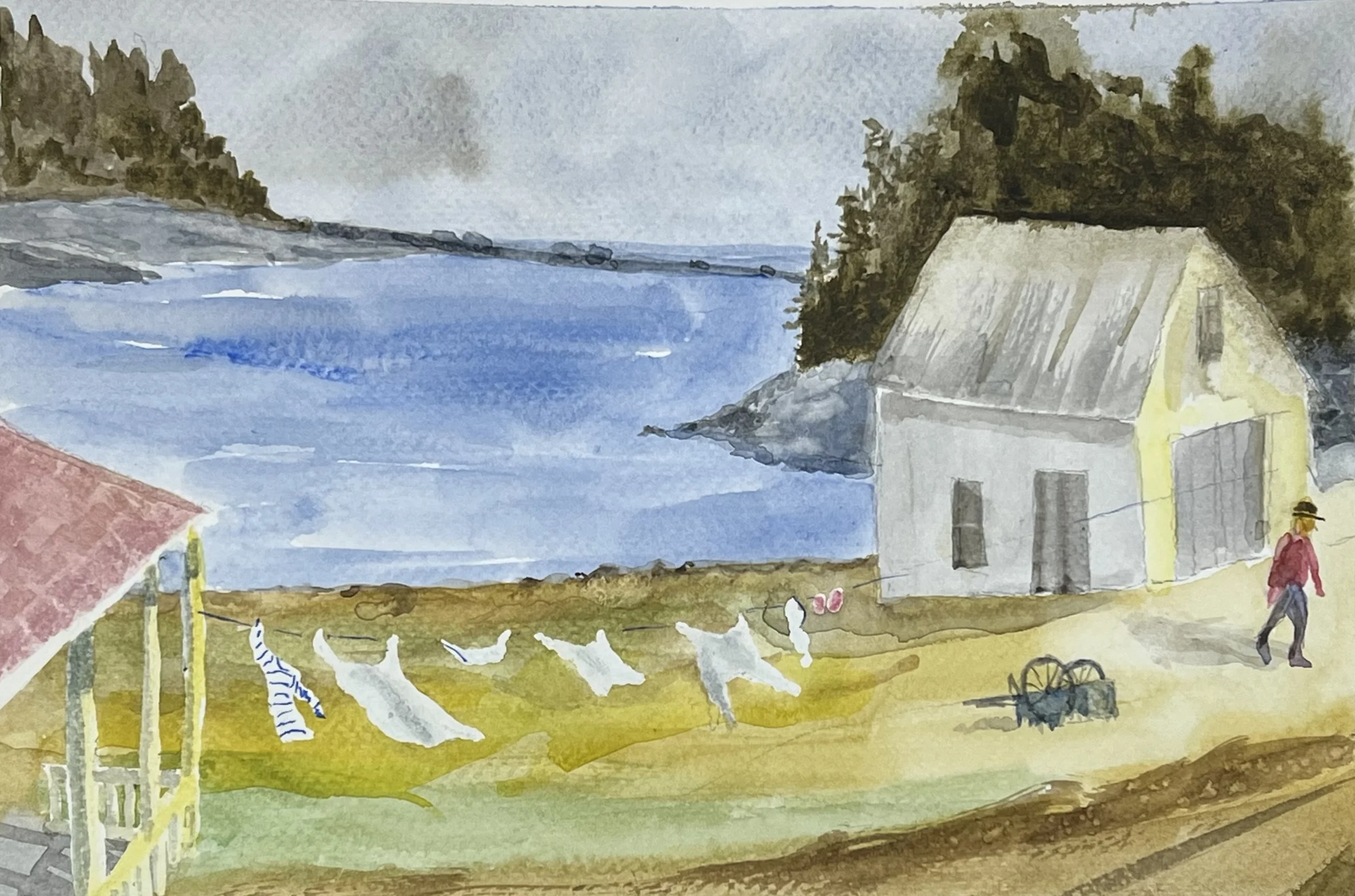 Summer Breeze watercolor 7.5" x 11"