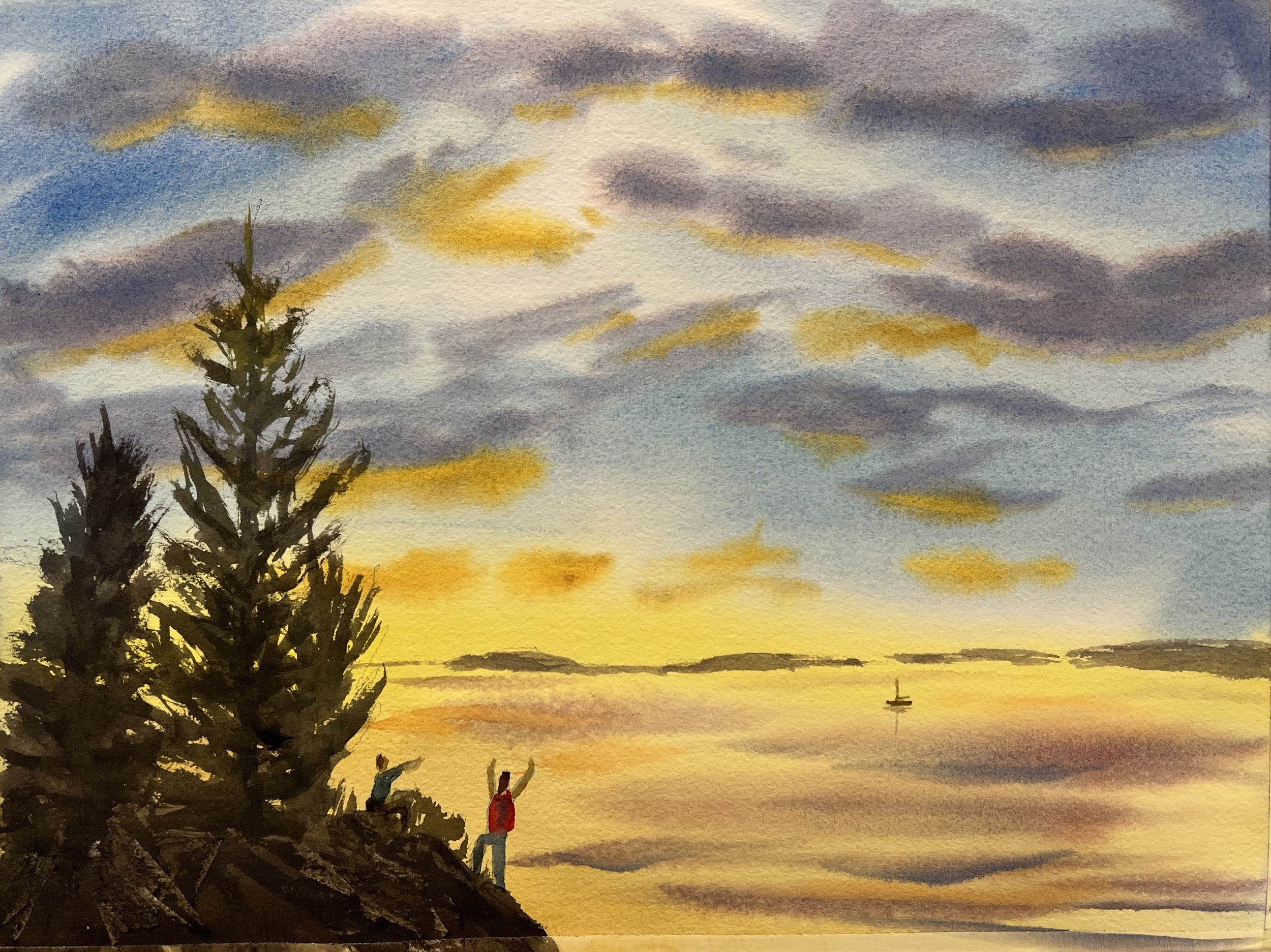 Hey! watercolor 11"x14"