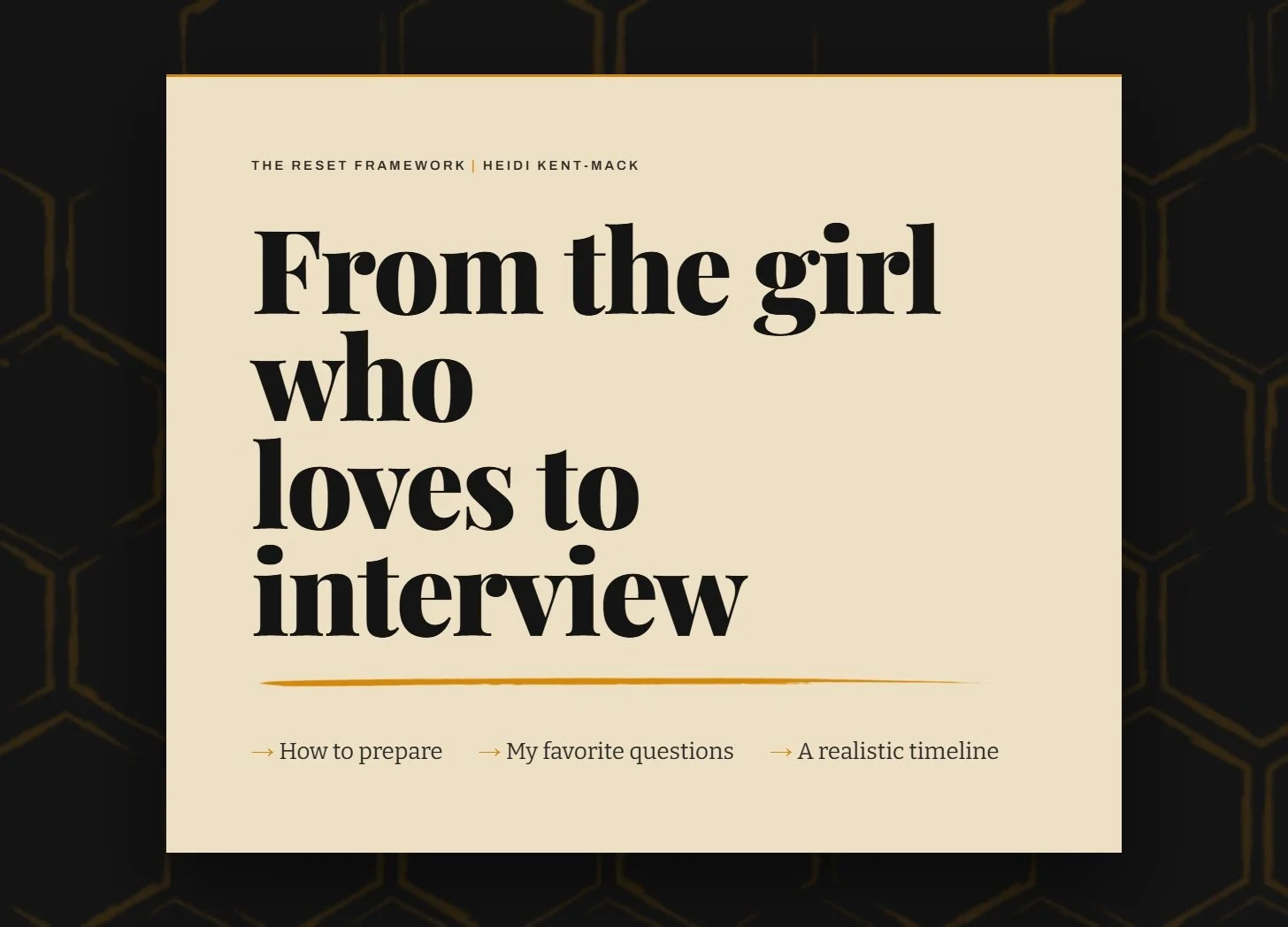 From: The Girl Who Loves to Interview