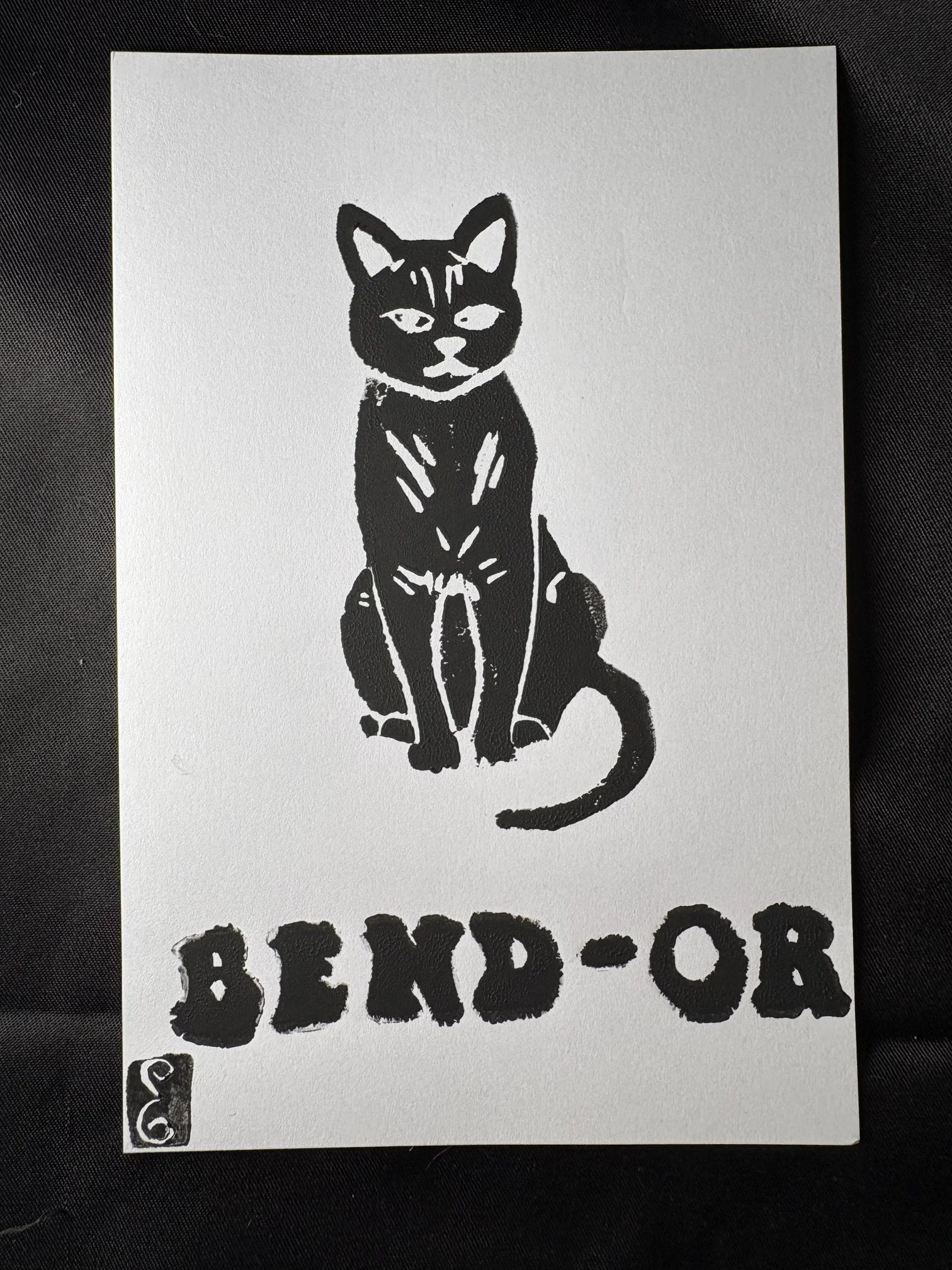 Cat Collection Black Cat Bend Post Car Art Oracle Emily.jpeg