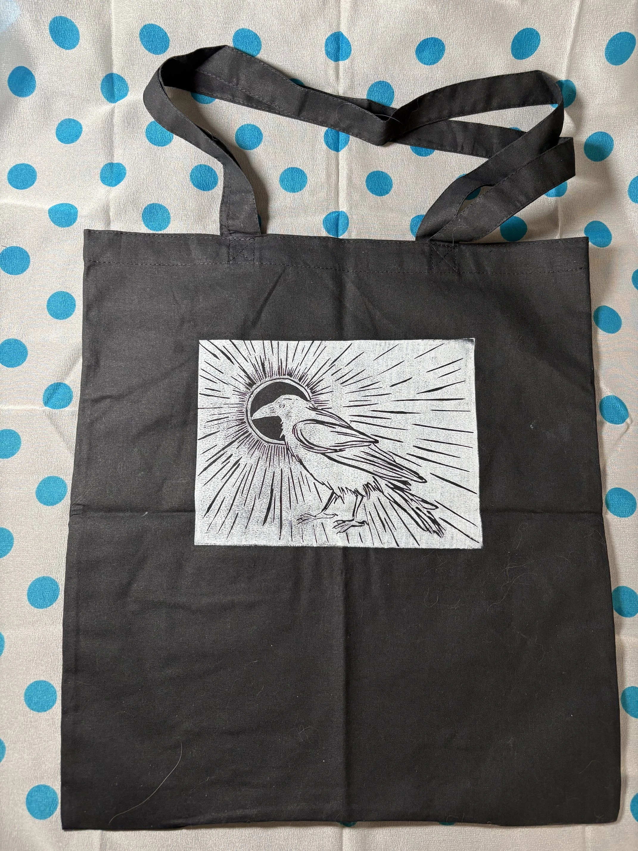 Oracle Crow Spooky Season Tote Bag - Medium - Black
