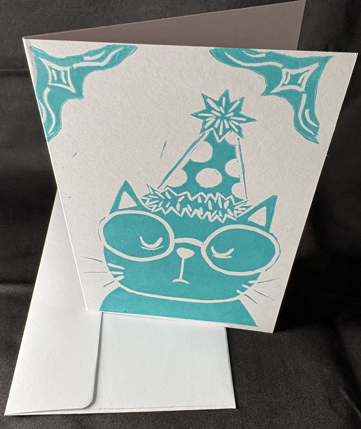 Cat Collection Oracle Celebration in Turquiose by Art Oracle Emily Greeting Card 3.jpeg