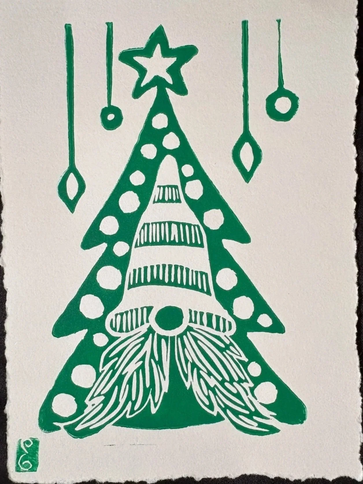 Holiday%2BCollection%2BGreen%2BGnome%2Band%2BChristmas%2BTree%2BPrint%2B-%2BOriginal%2BArt%2BLinocut%2Bby%2BArt%2BOracle%2BEmily.jpg