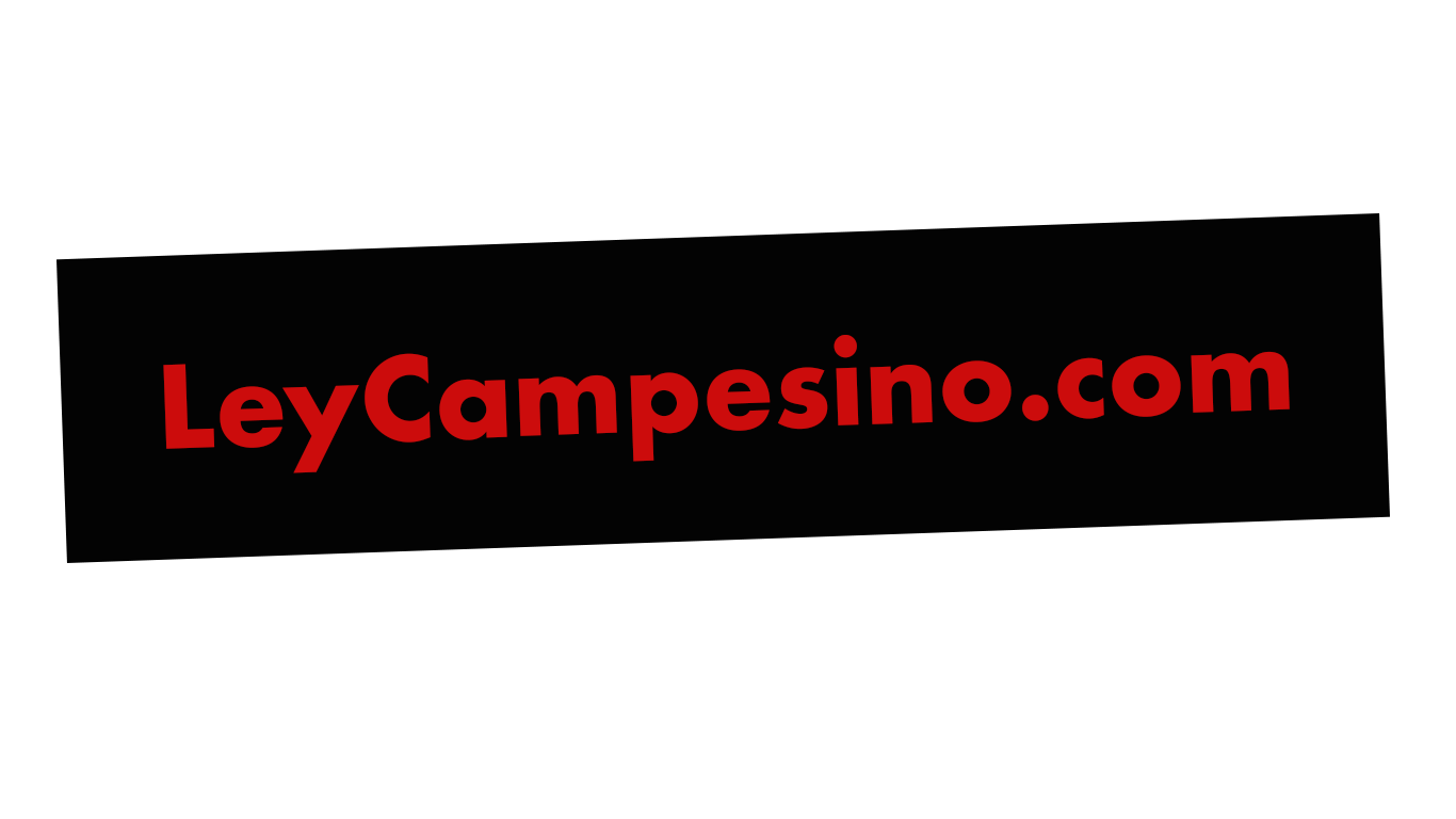 Black banner with red text reading 'LeyCampesino.com'.