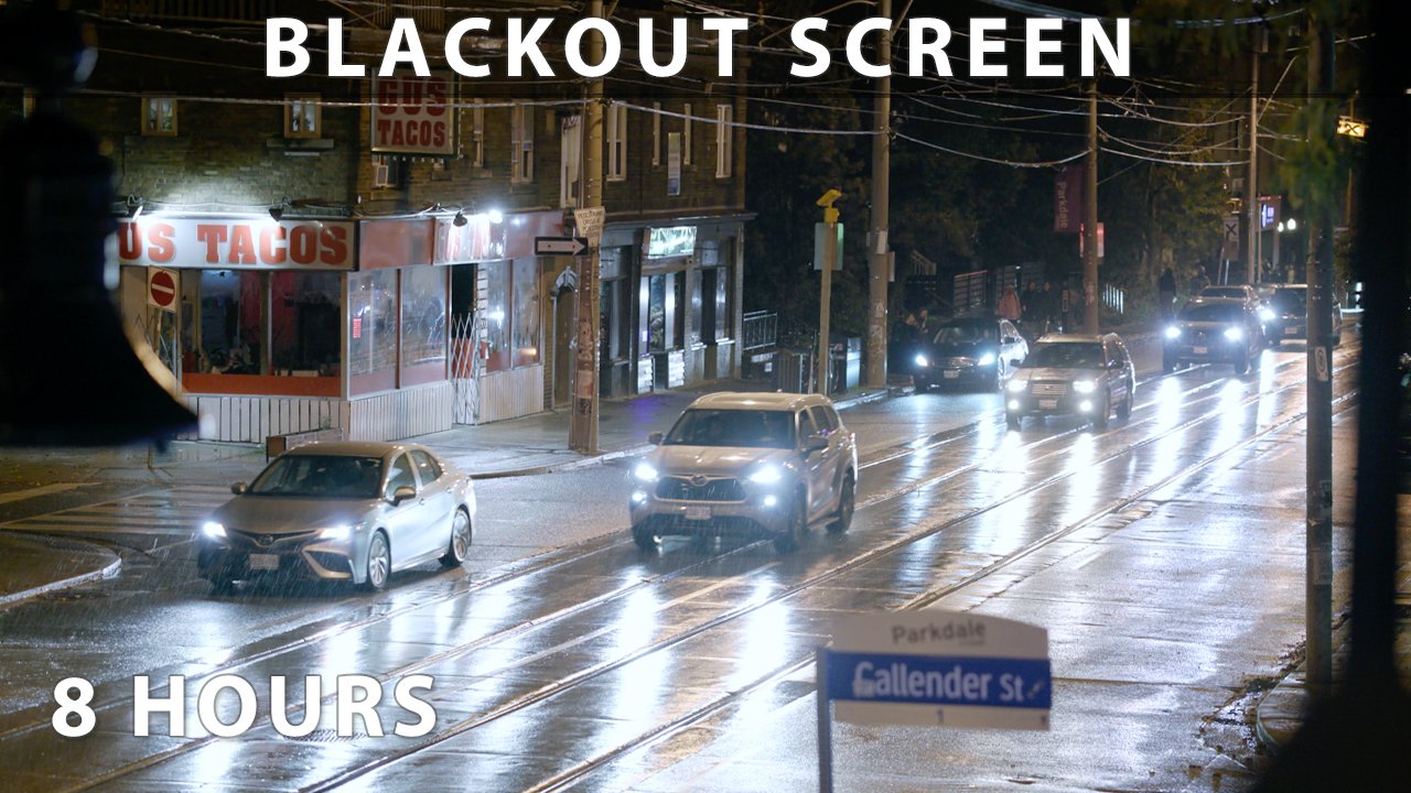 Light Rain and Street Traffic - 8 Hour Sleep Sounds