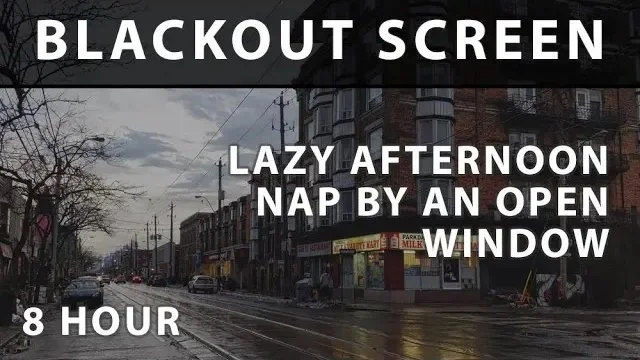 Lazy afternoon nap by an open window | Black Screen | 8 Hours