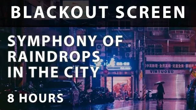 Symphony of Raindrops in the City | Black Screen | 8 Hours