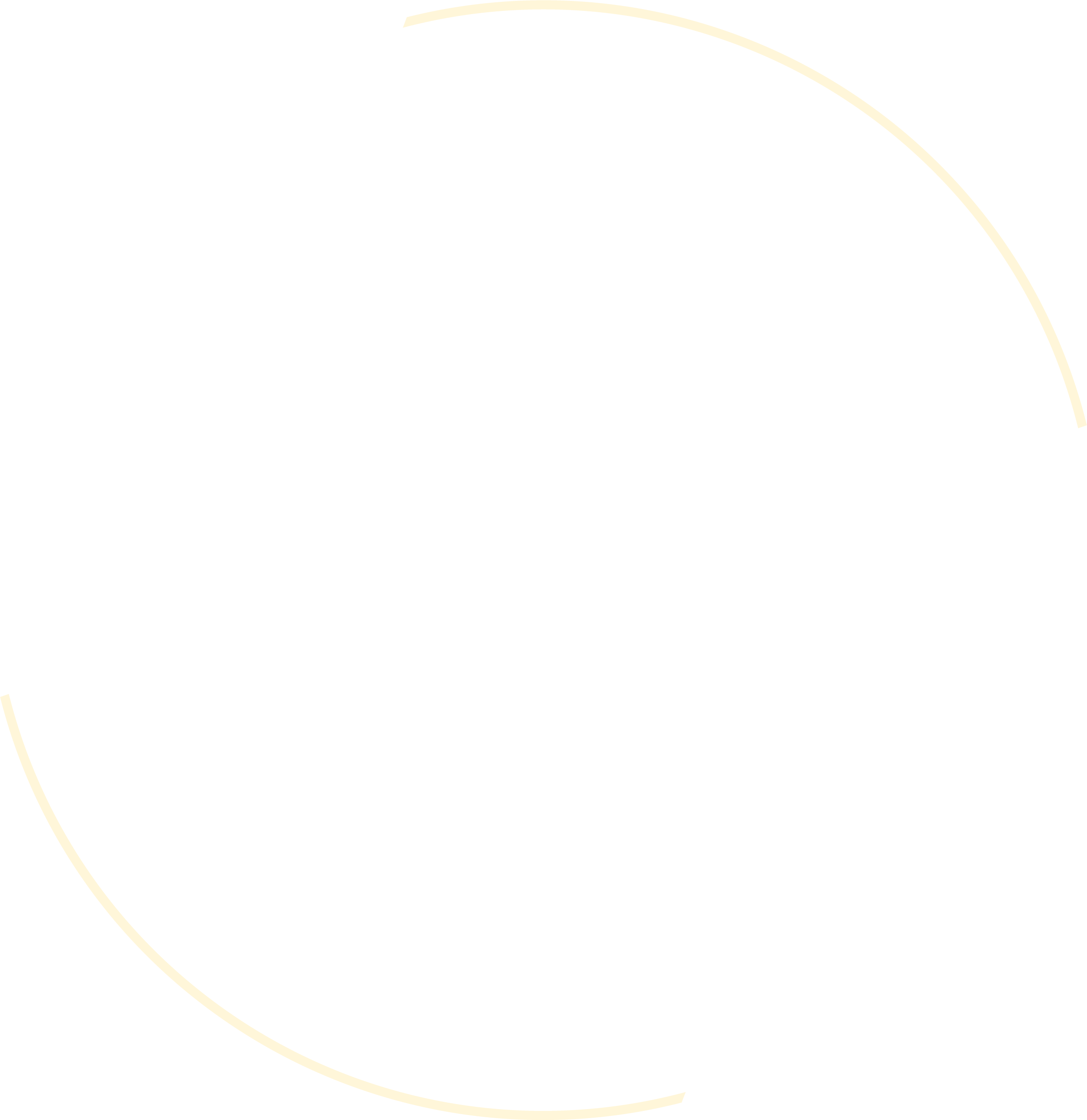 Black background with white and beige curved lines forming a stylized depiction of a planet or celestial body.
