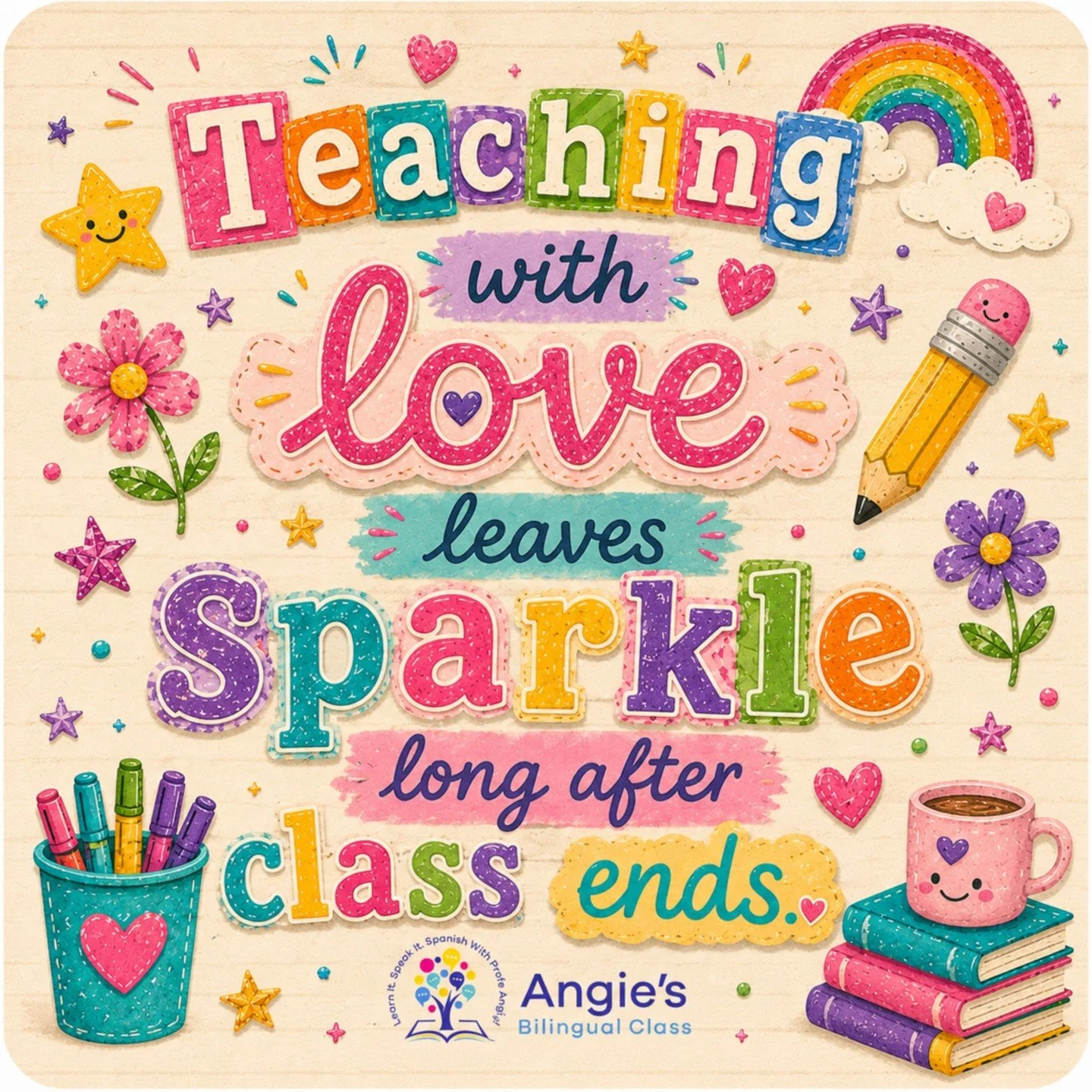 ✨ Teaching with love means showing up every day with patience, joy, encouragement&hellip; and a little sparkle too. 🌈
💛 The songs, the smiles, the silly moments, the confidence we help build &mdash; those are the things children carry long after cl