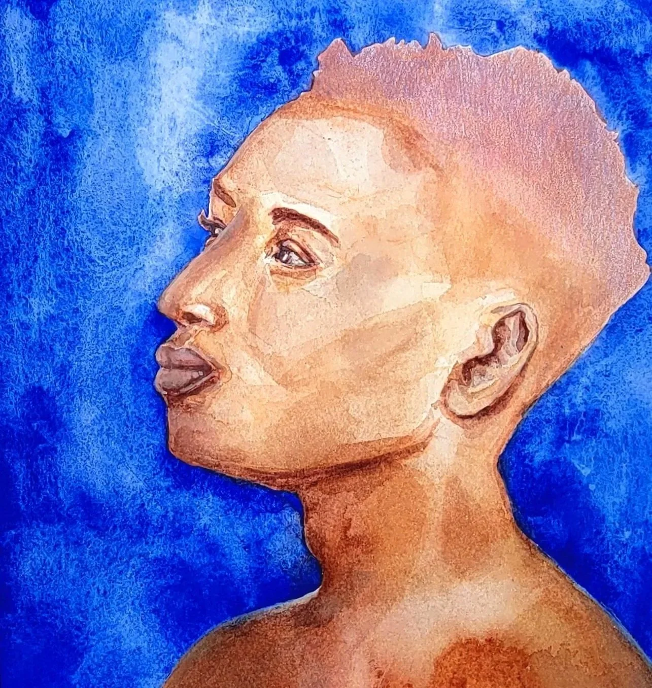 Gouache Portrait Study
