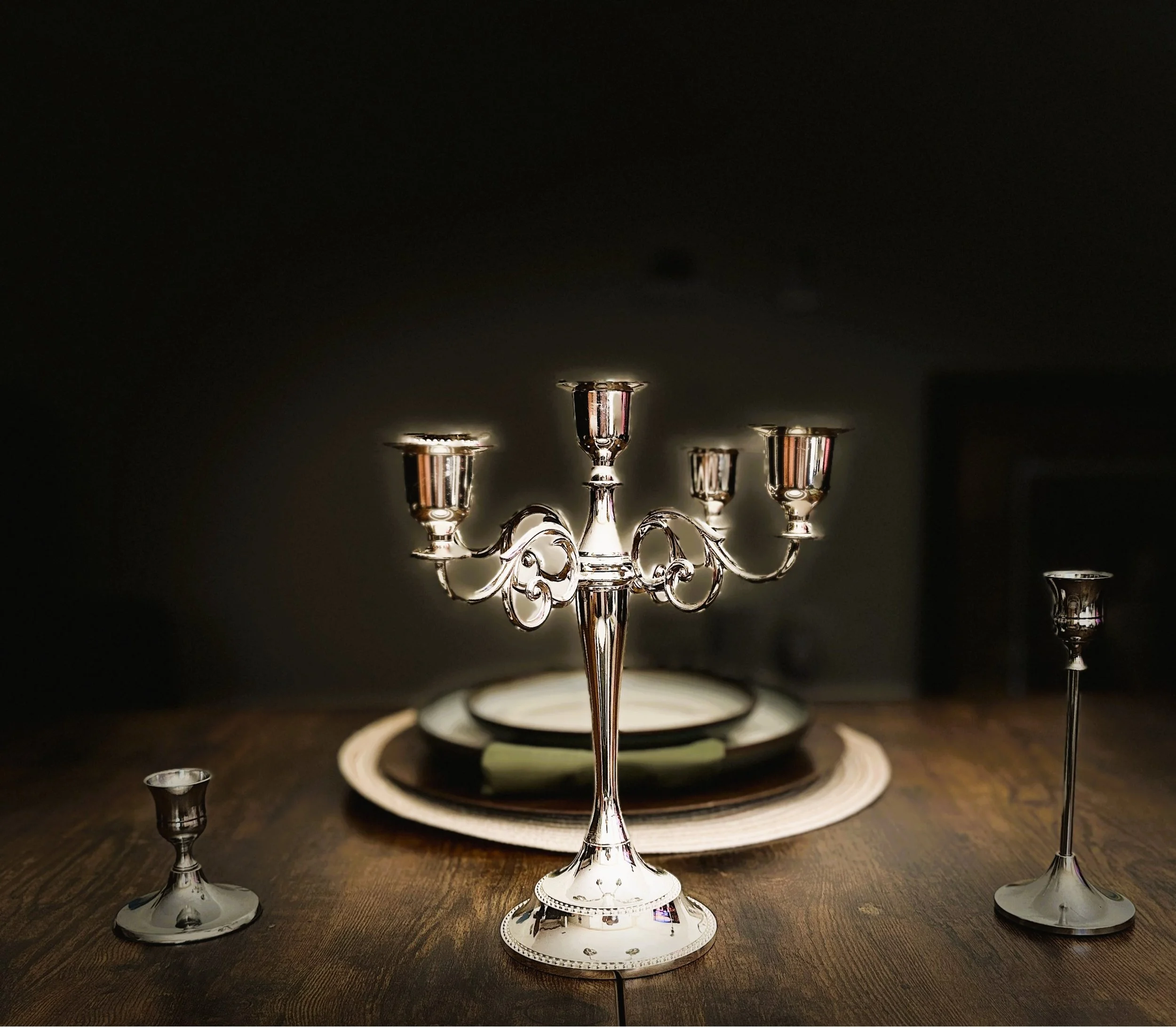 Elegant Silver Candelabra