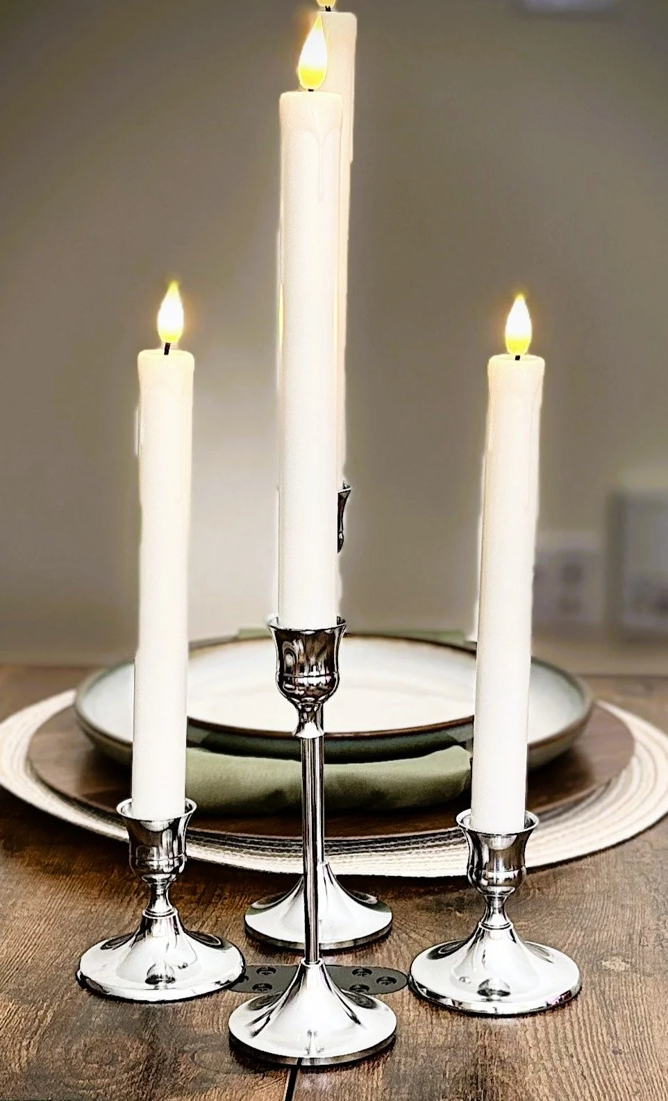 Flamless Tapered Candles.JPG