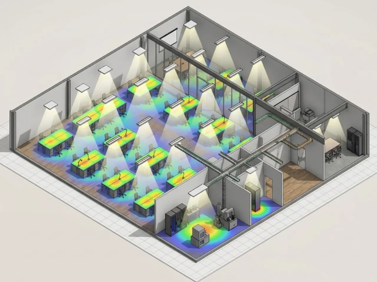 Becquerel - simulación 3D, interior