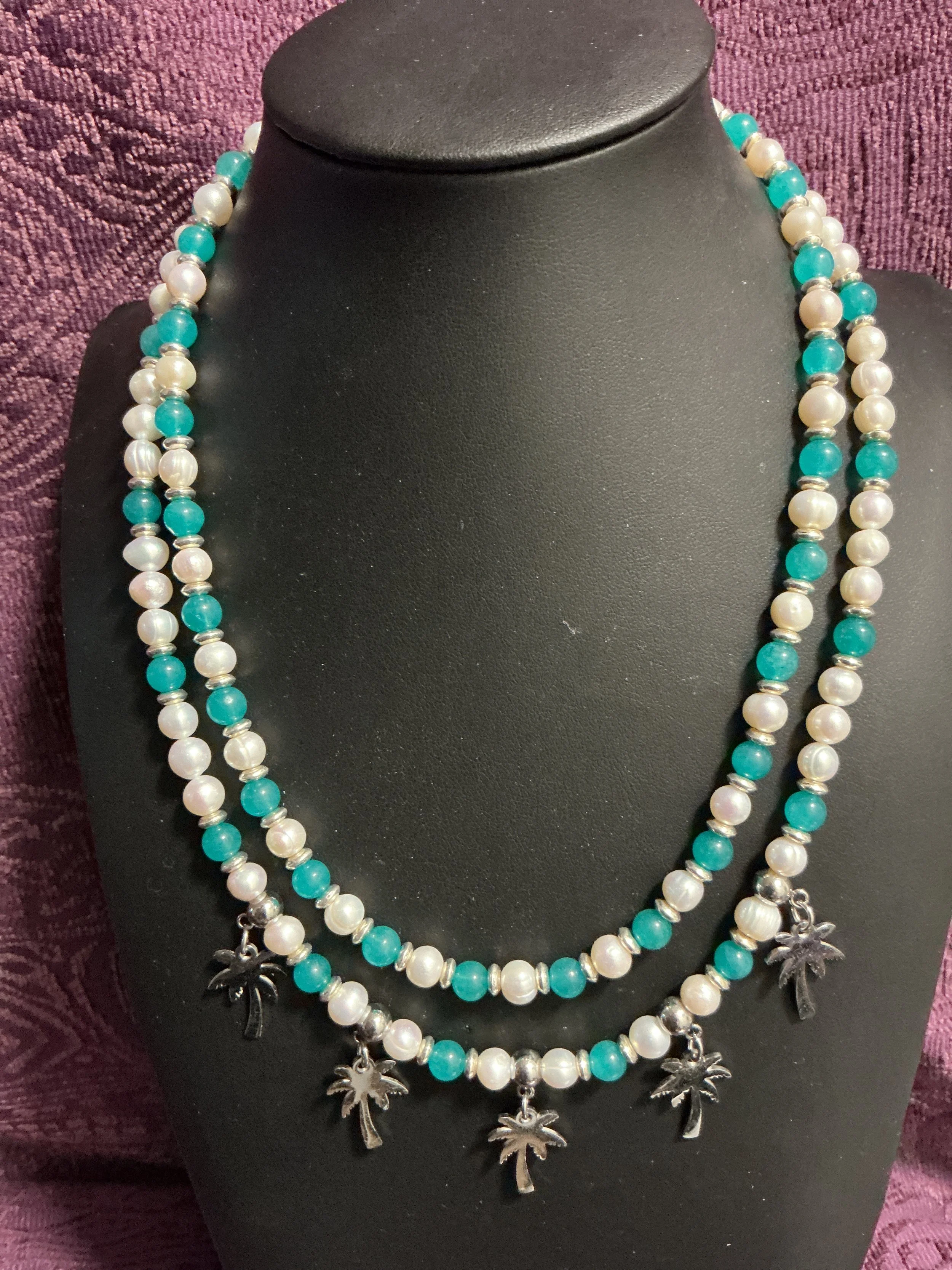 Palms in Paradise Necklace & Earrings