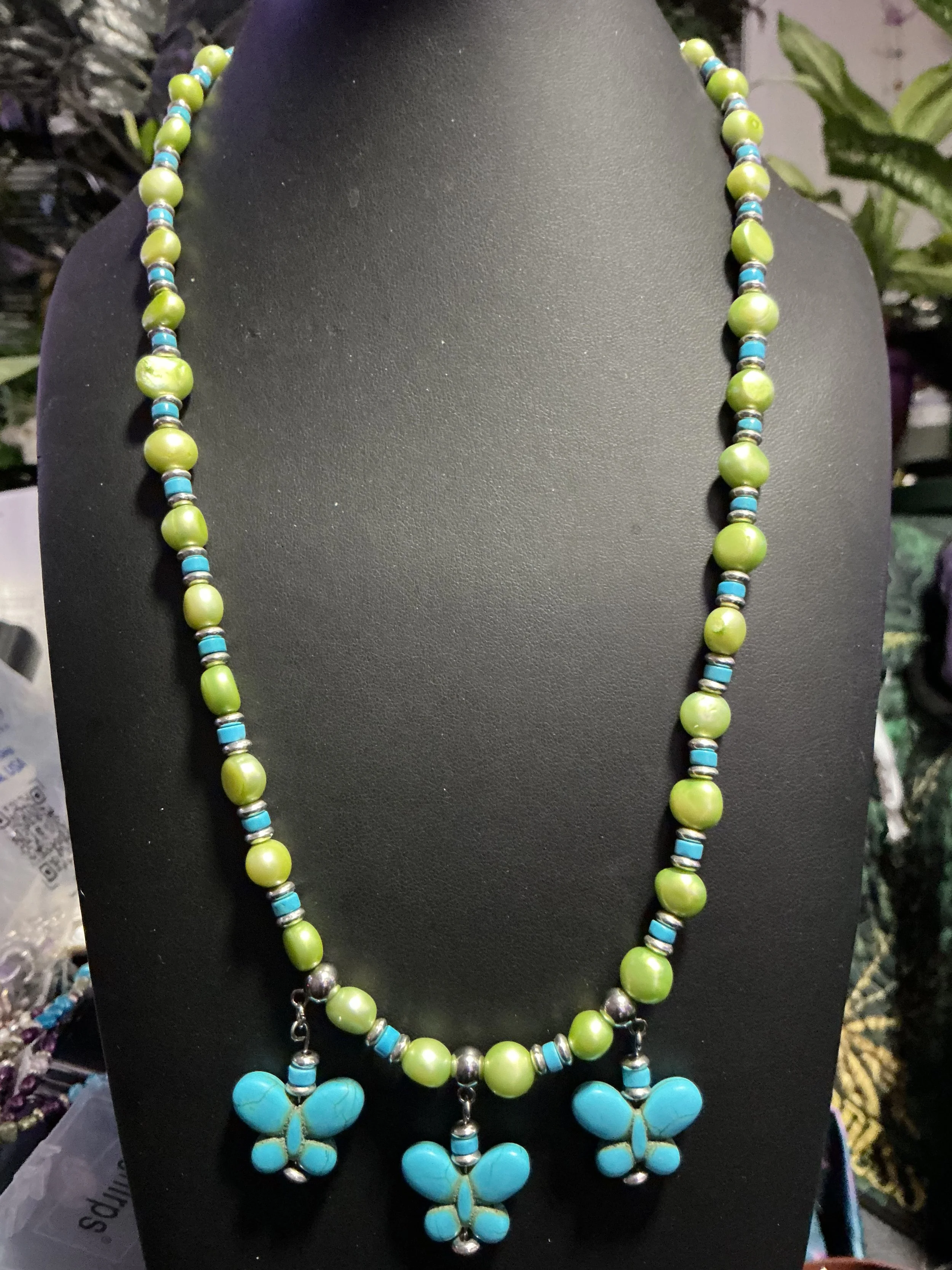SS Southwestern Butterfly Necklace & Earrings