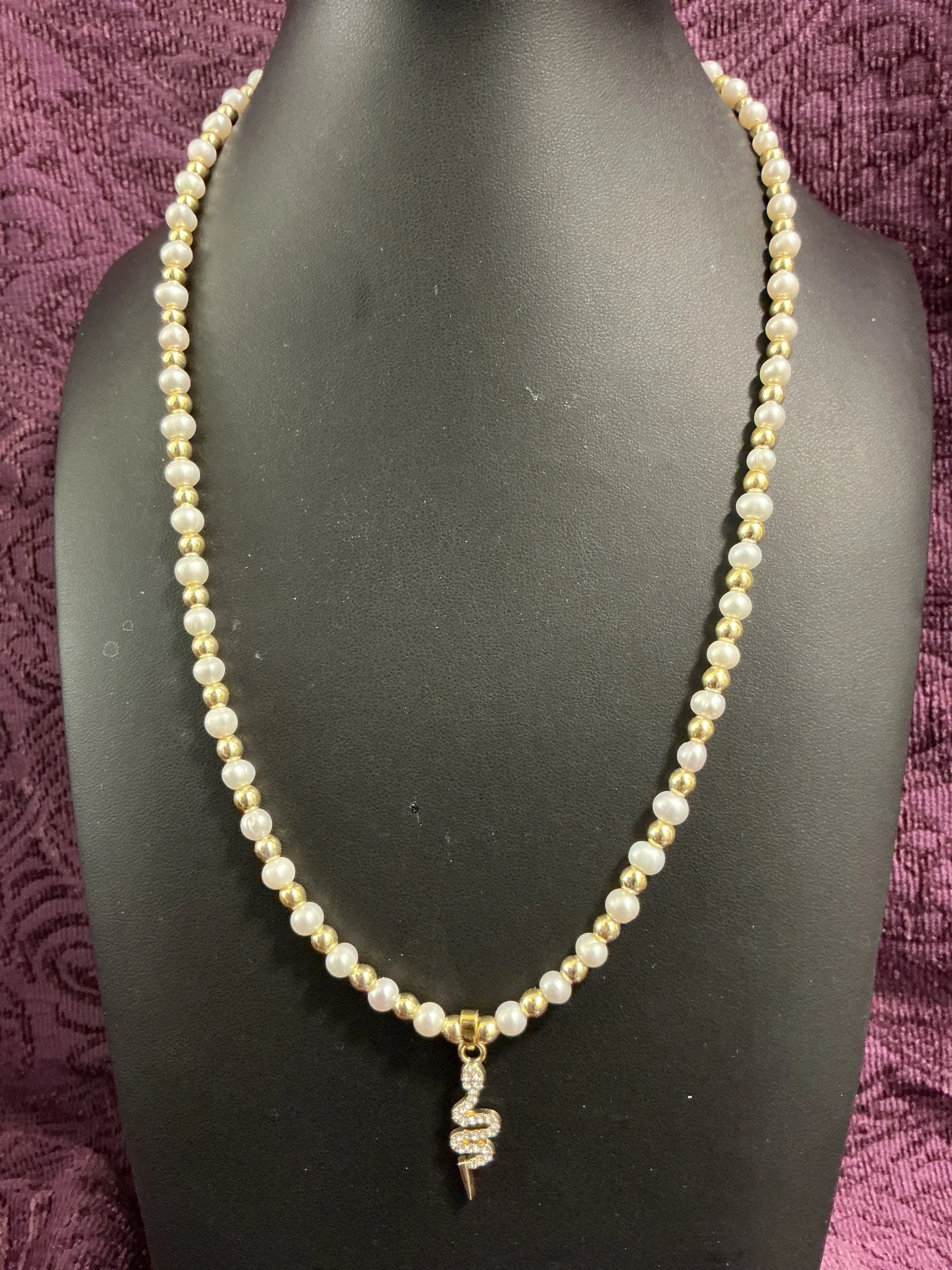Golden Snake Necklace, Earrings & Bracelet Set