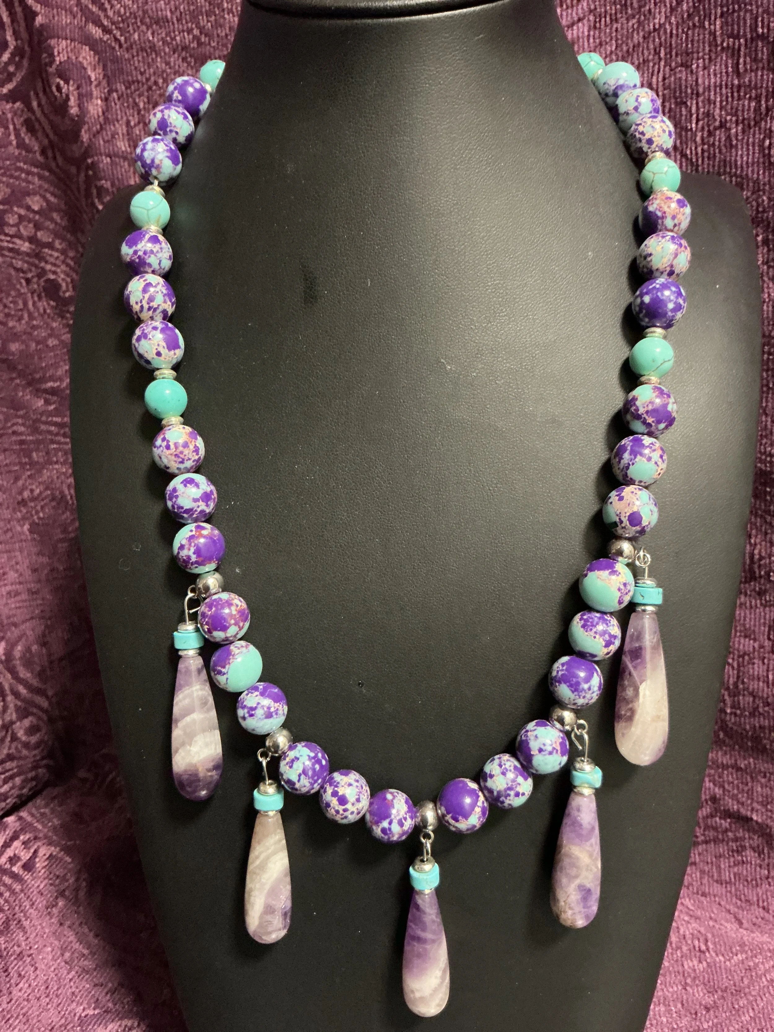 Gemstone Teardrop Necklace #2