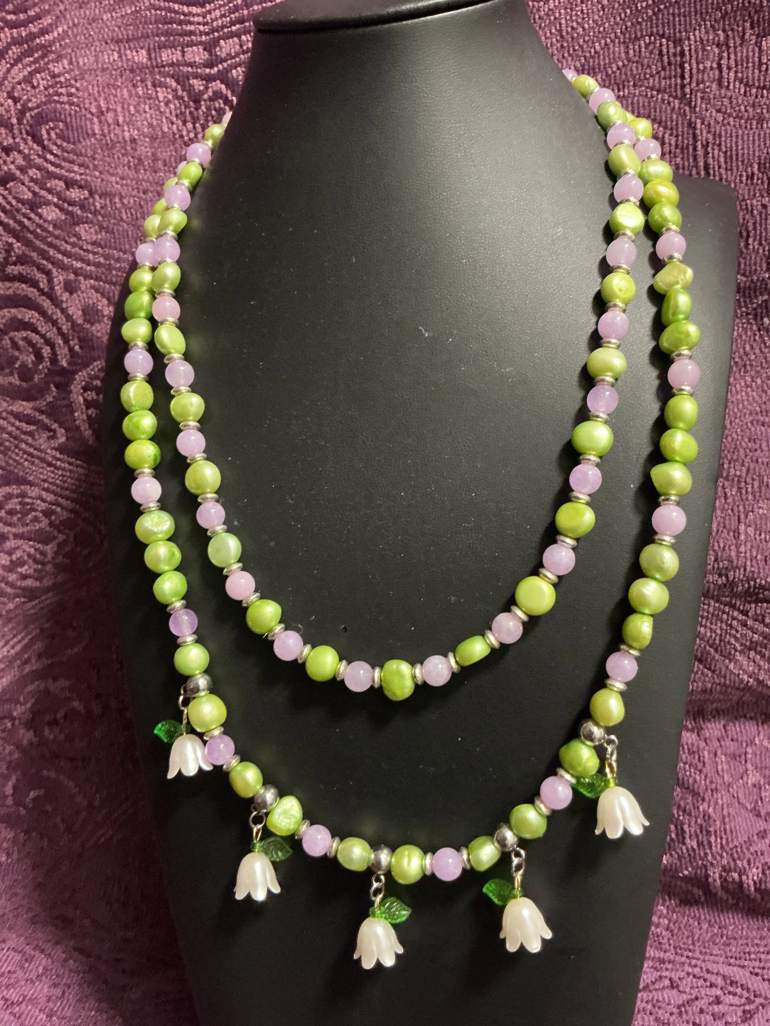 Bell Orchid Necklace & Earrings