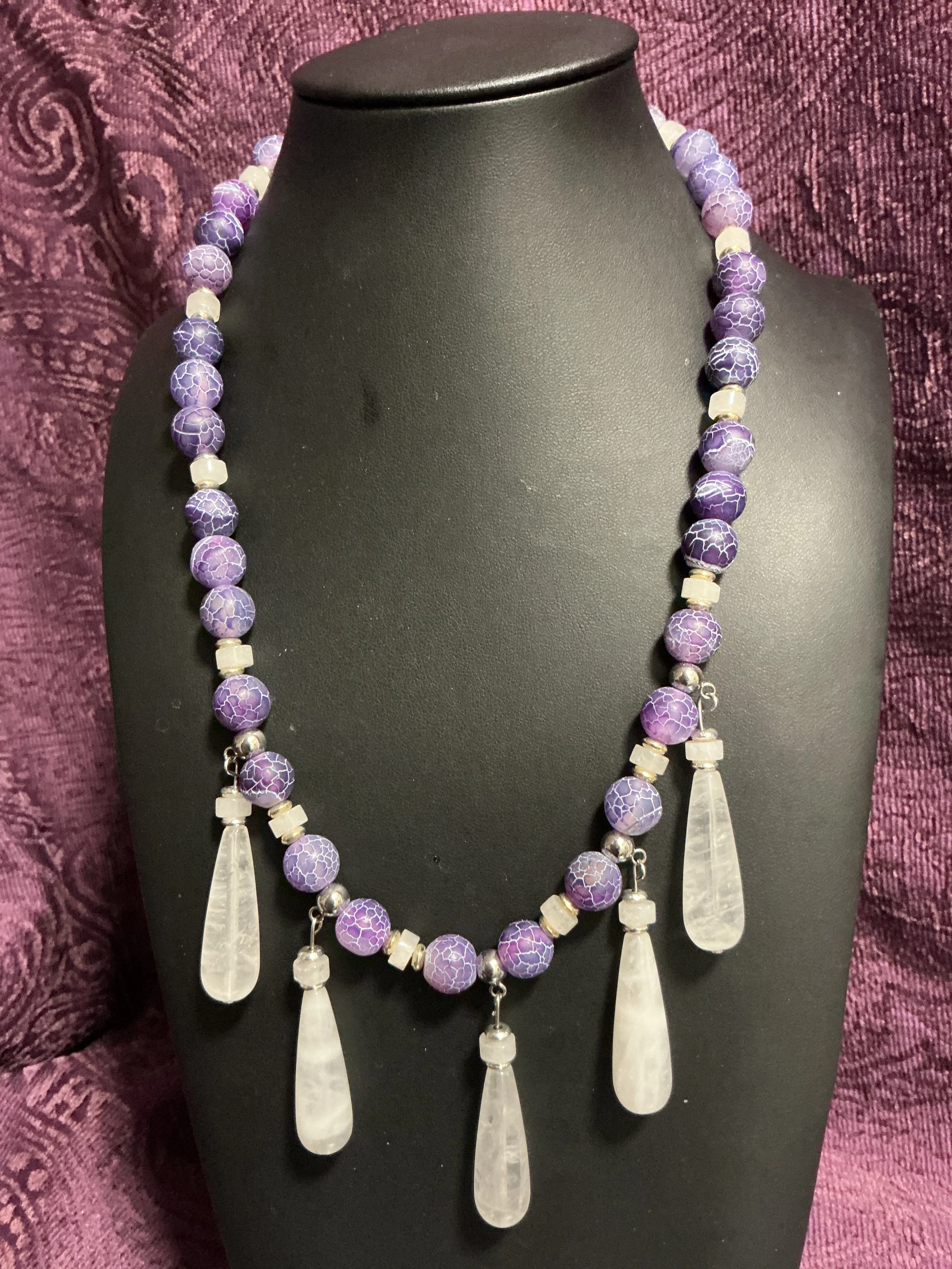 Gemstone Teardrop Necklace #3