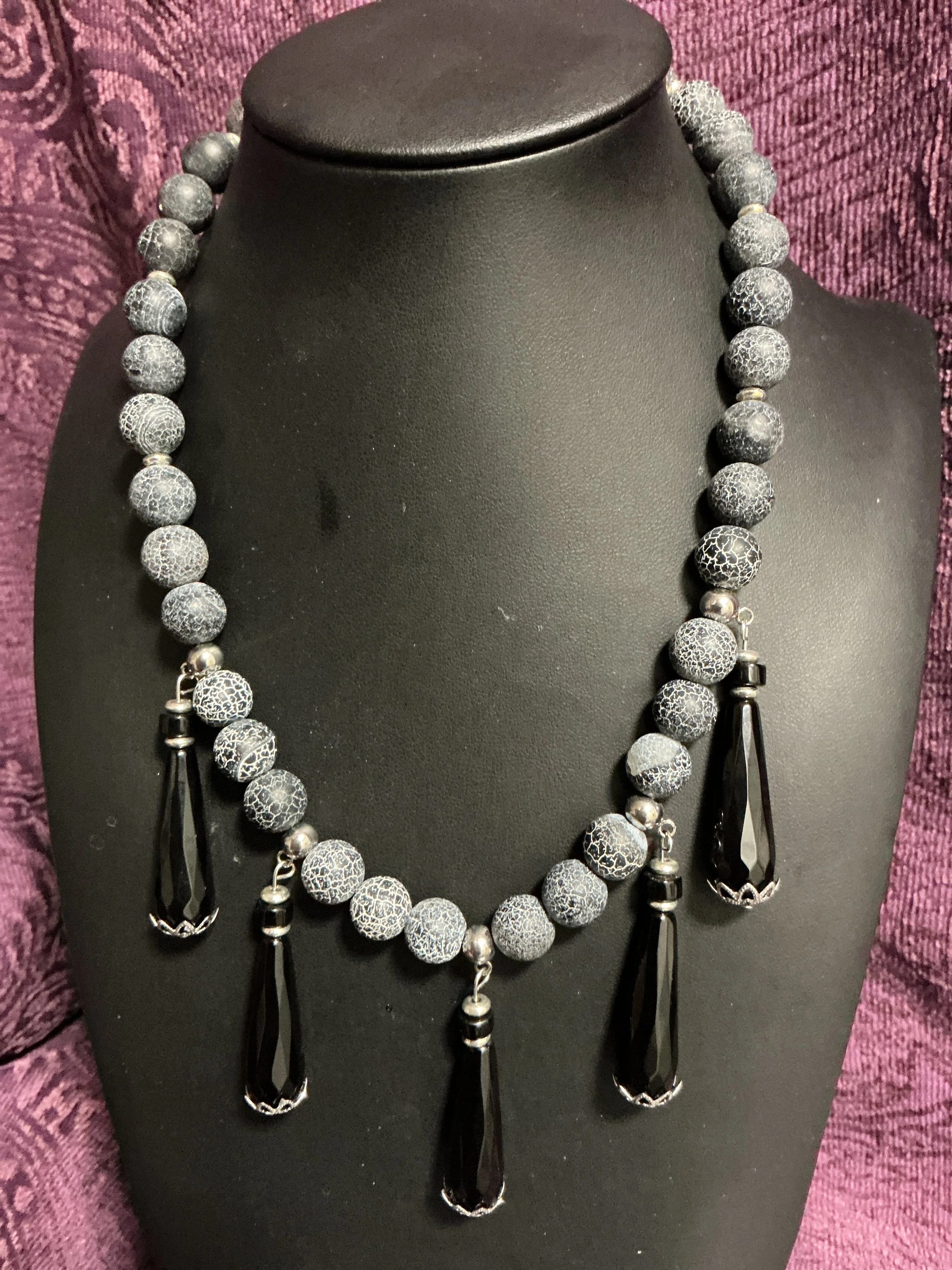 Gemstone Teardrop Necklace #5