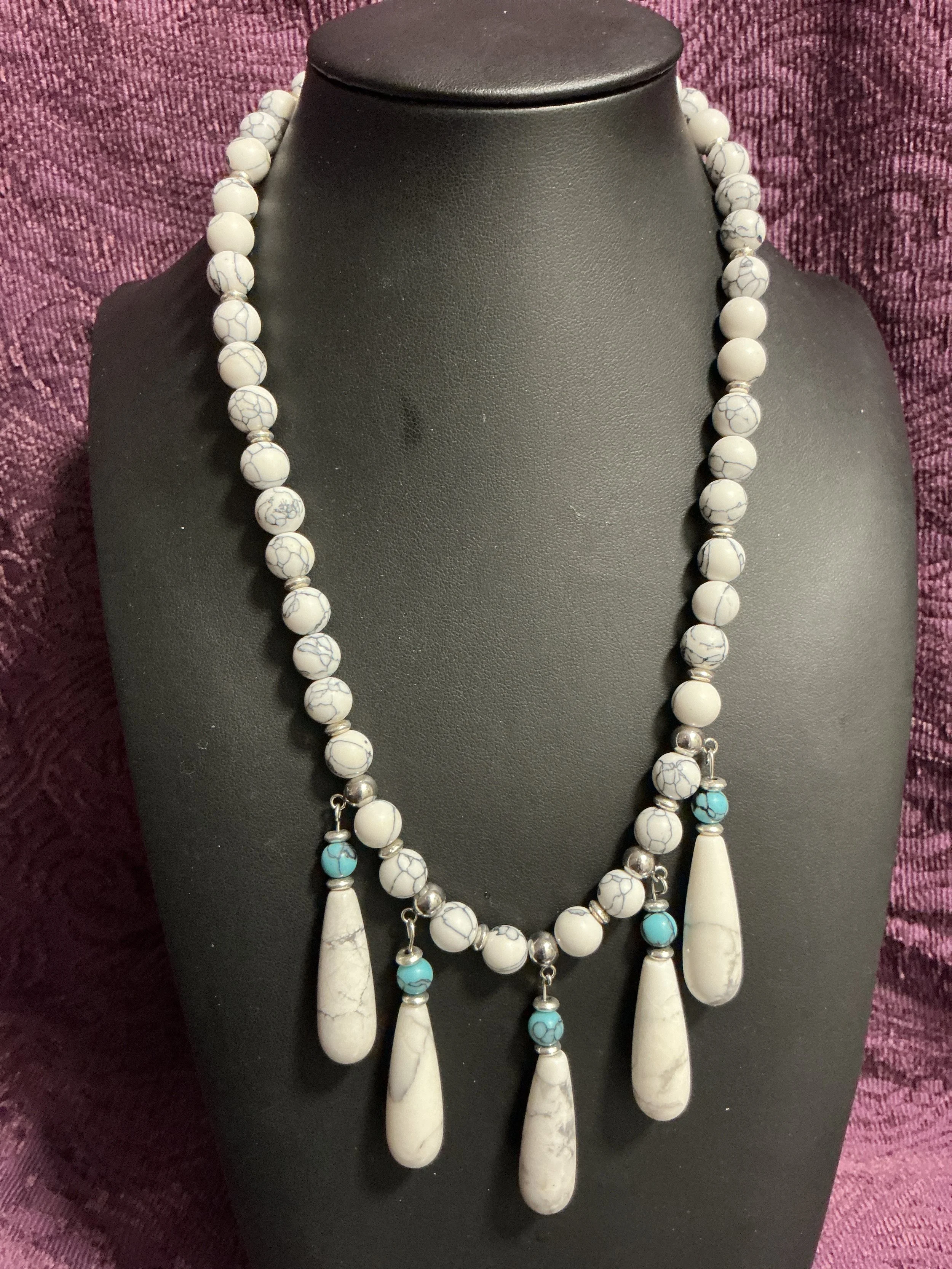 Gemstone Teardrop Necklace #1