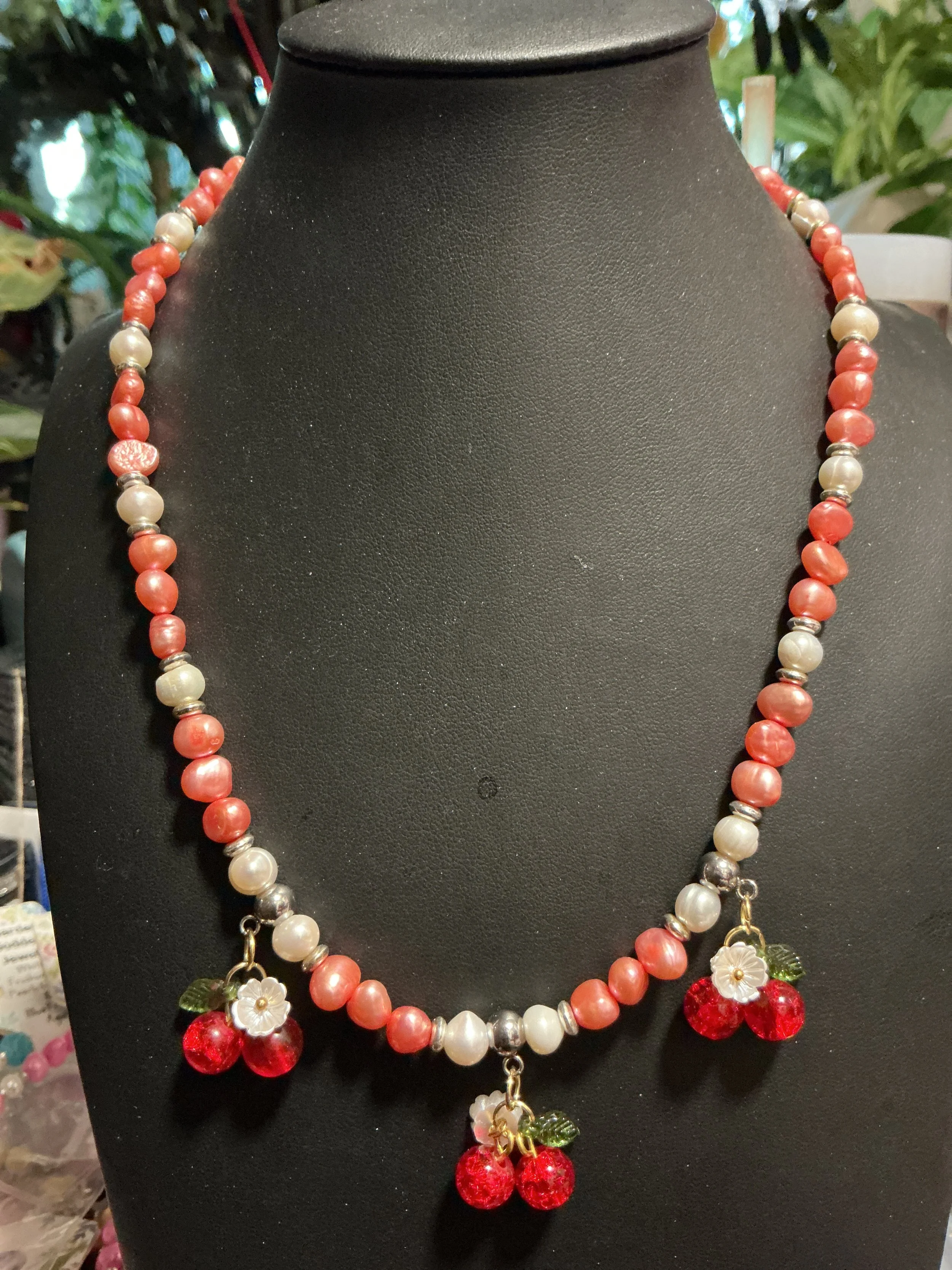 SS Cherry Blossom Necklace & Earrings