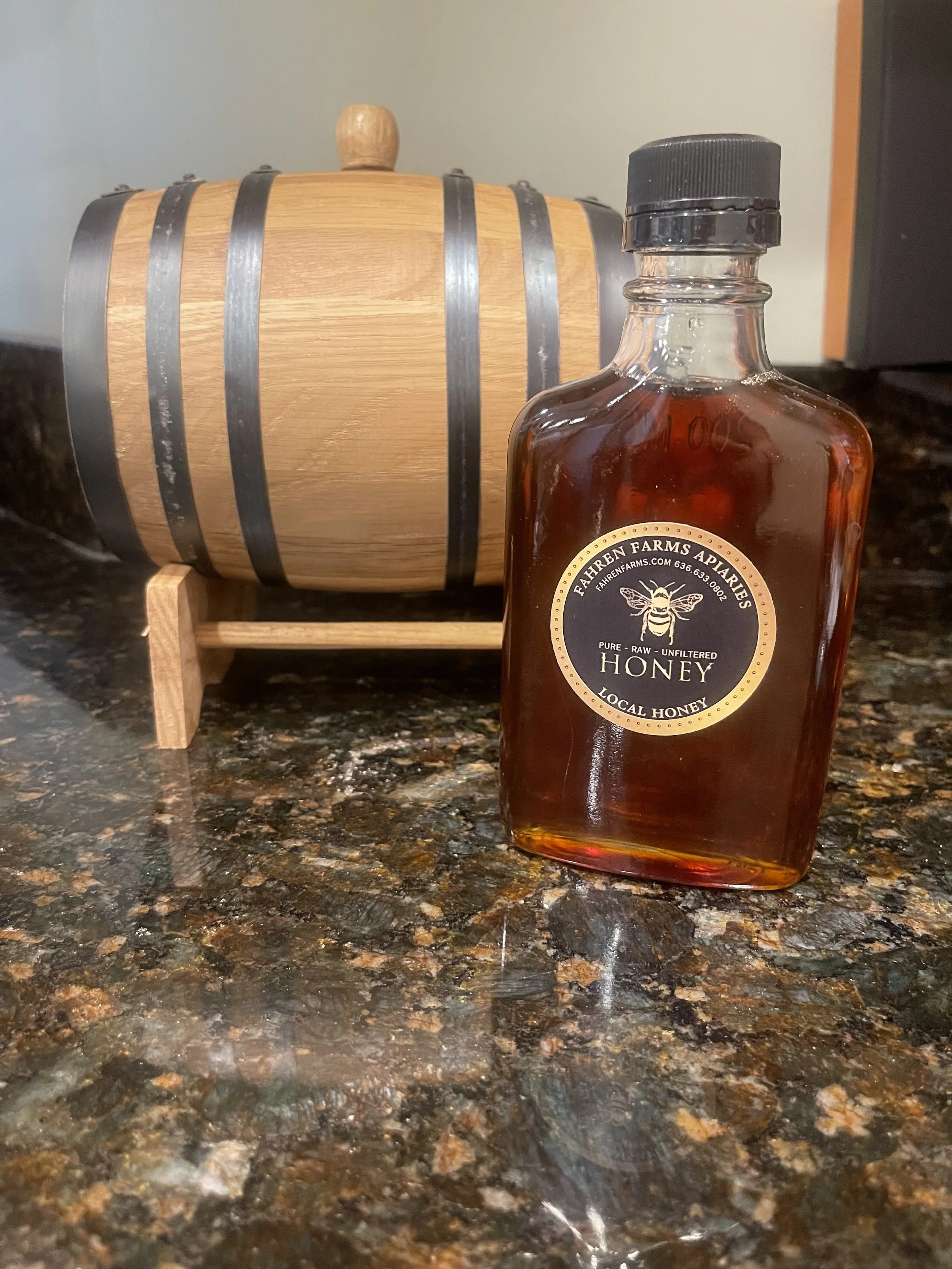 Bourbon barrel aged honey