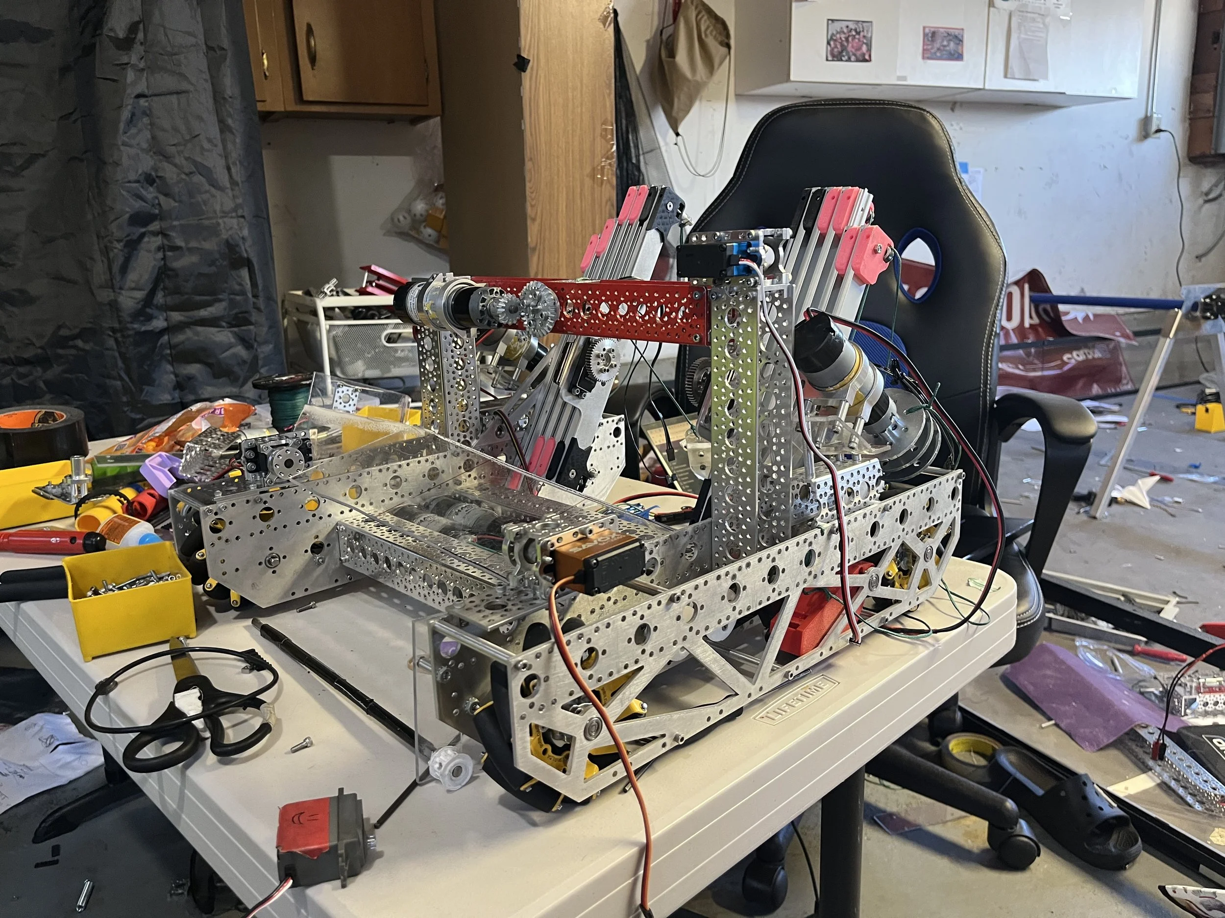 Assembly of our competition robot