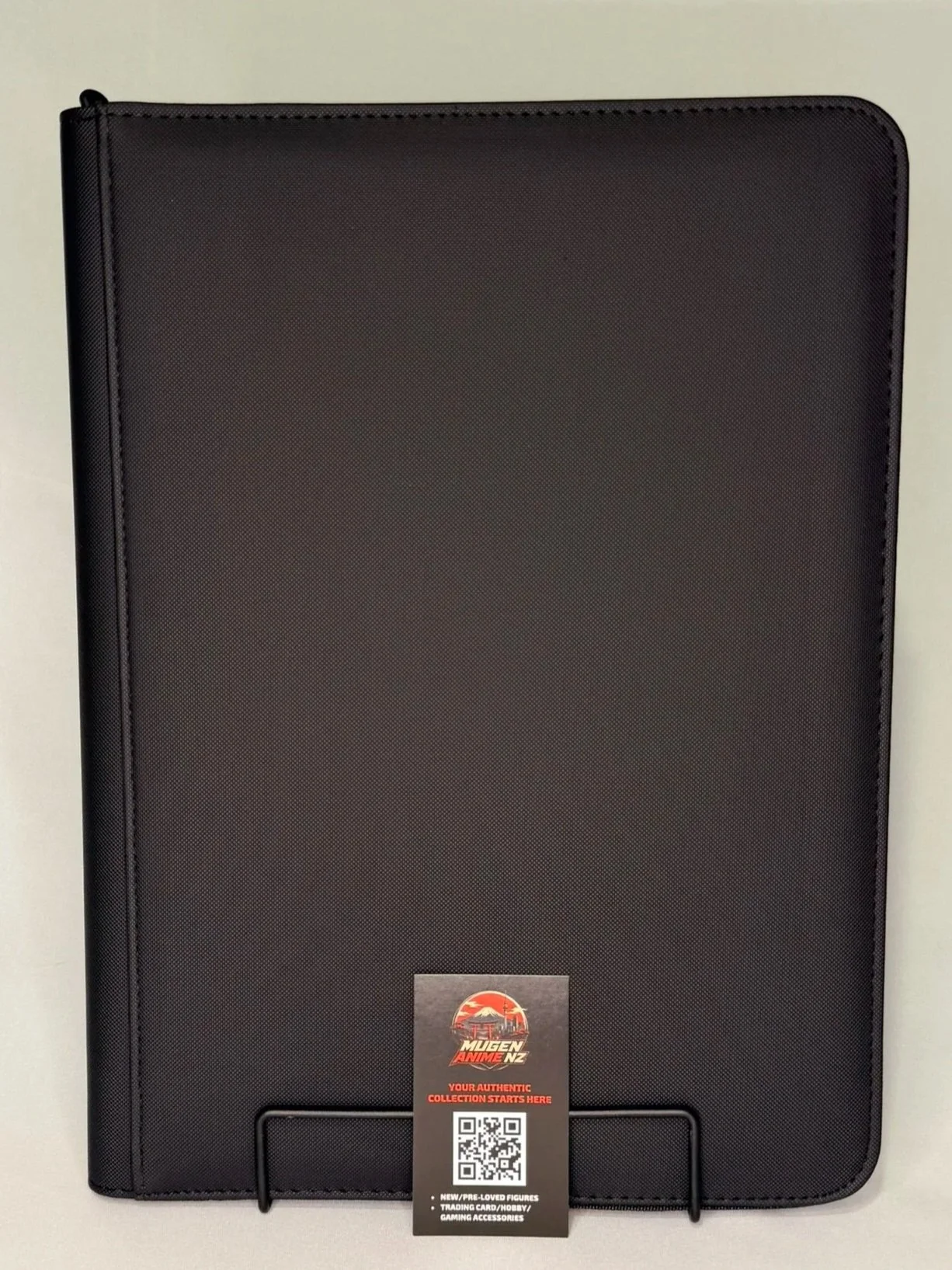 Black Binder — TCG Card Binder with Side Zip (9-Pocket, 20 Pages)