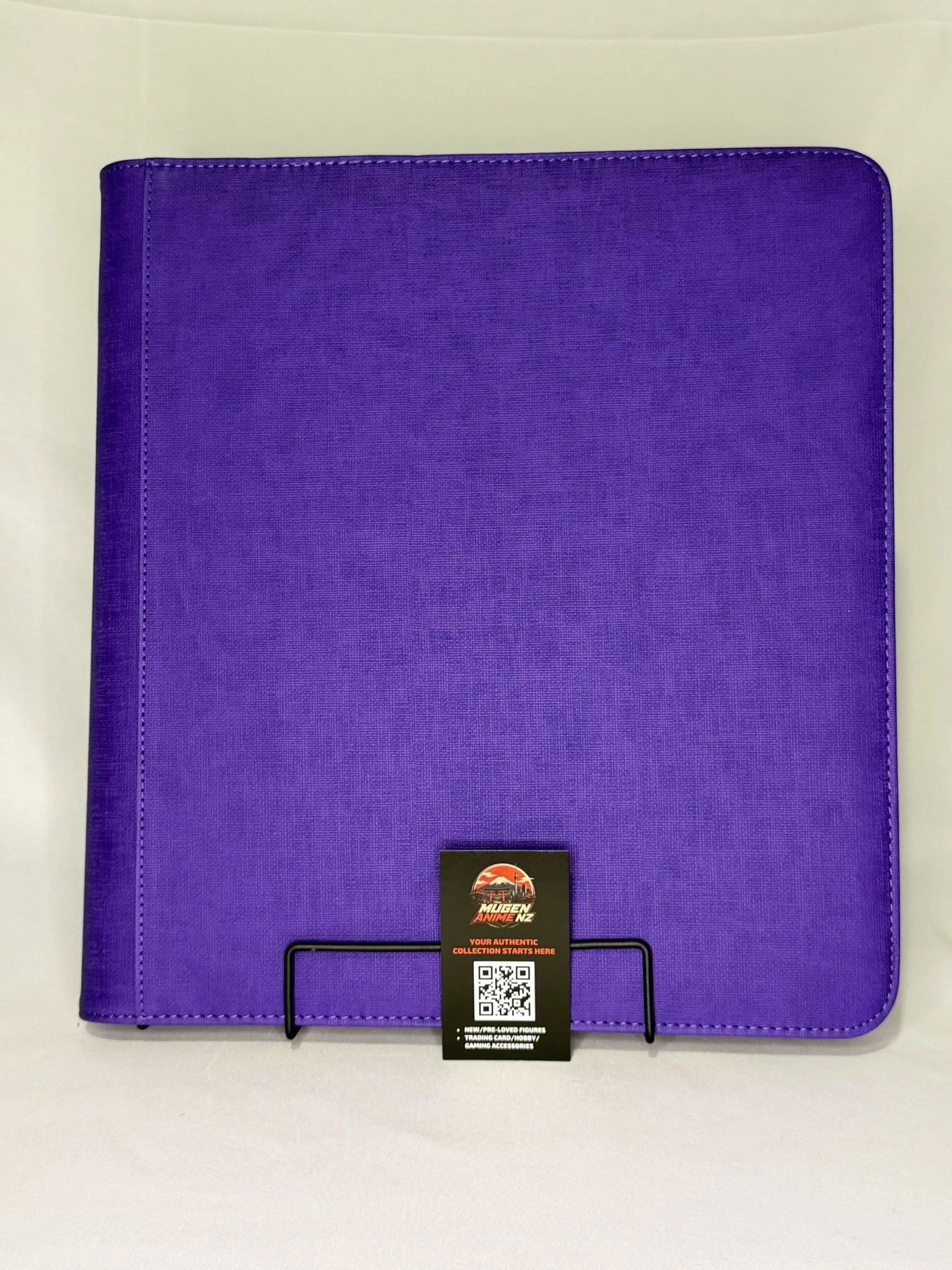 Purple Binder — TCG Card Binder with Side Zip (12-Pocket, 20 Pages)