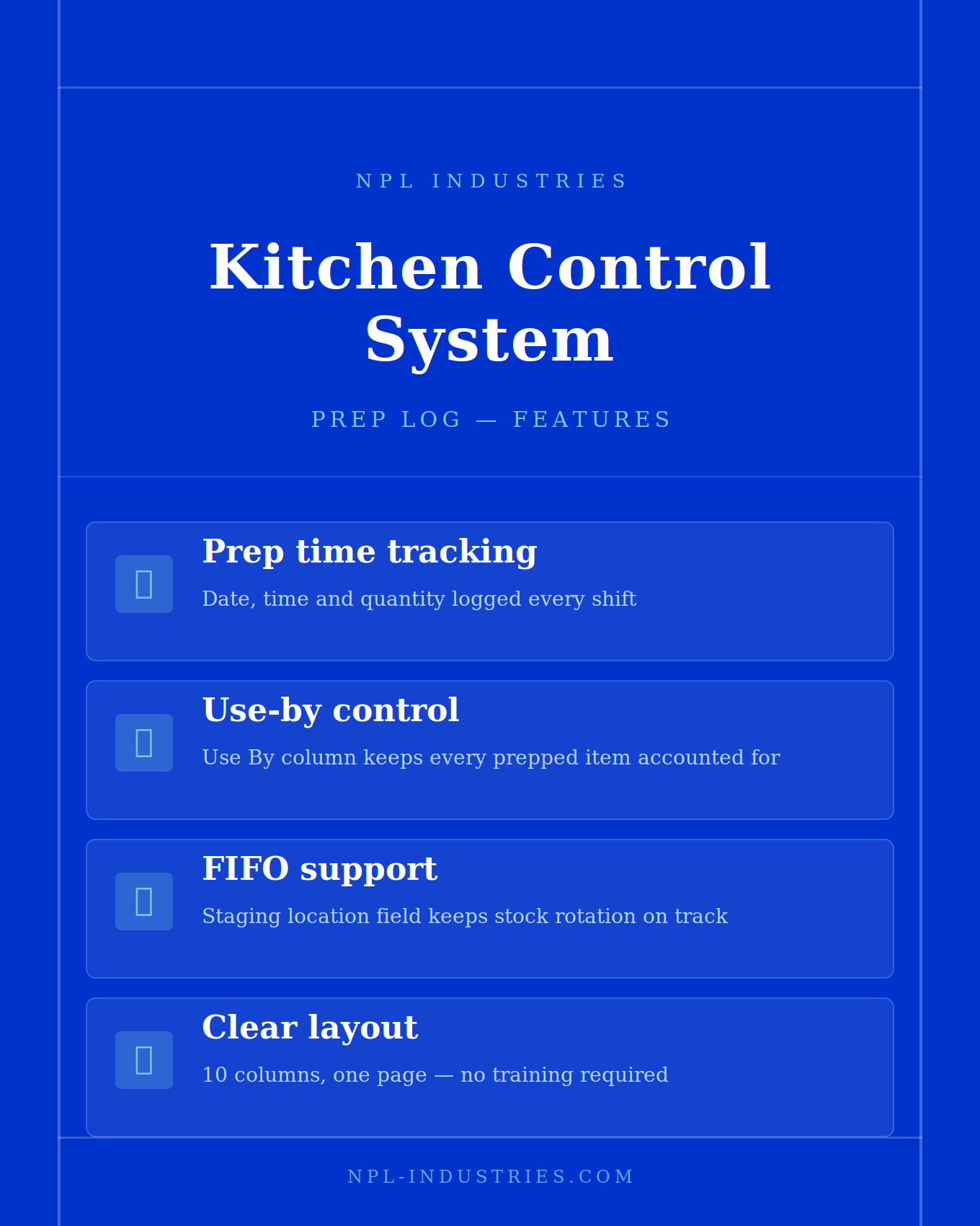 Kitchen Control System - Prep
