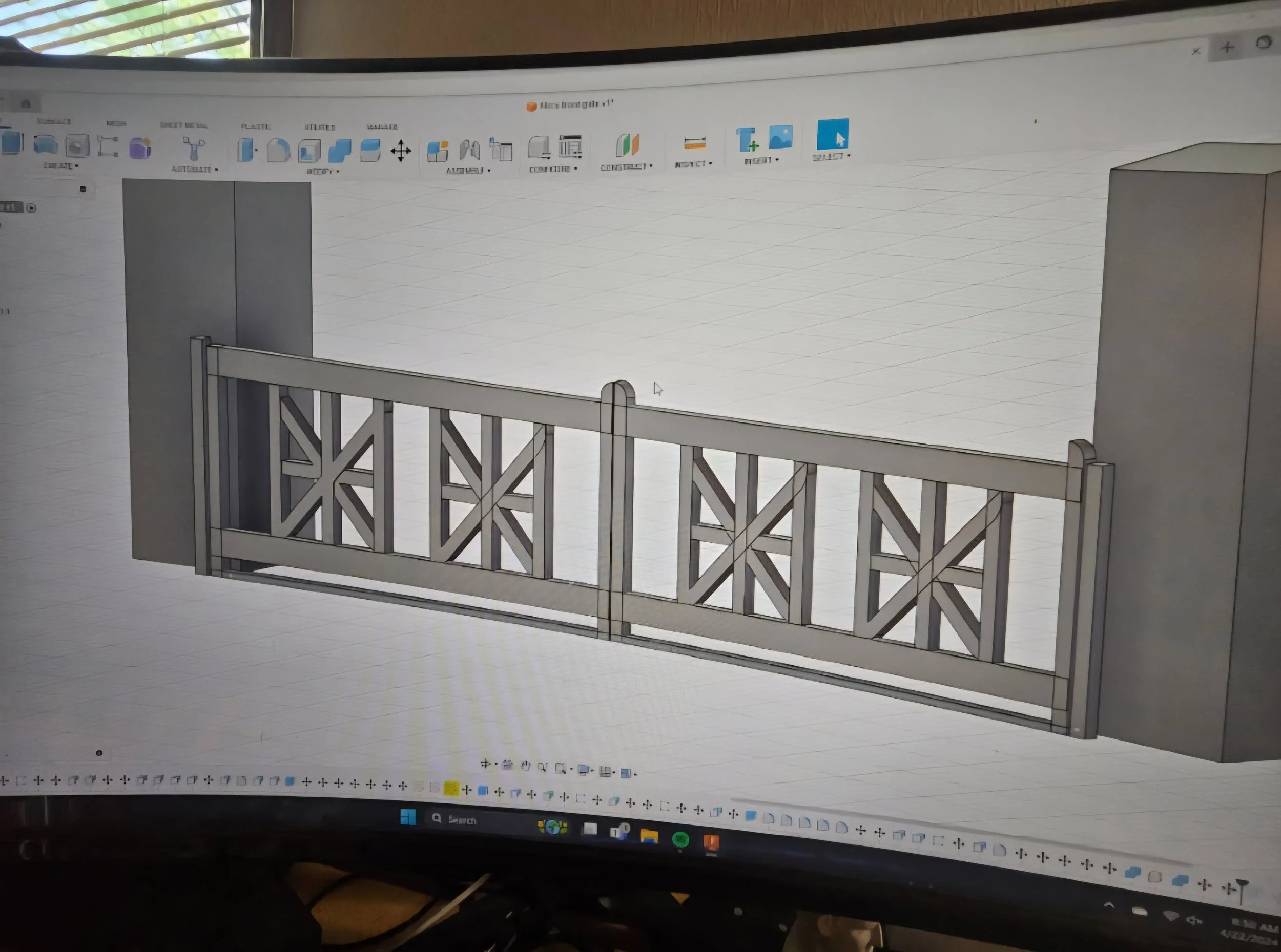 Custom architectural steel railing design. 3D digital rendering and precision CAD modeling used to preview structural layouts, ensuring exact measurements, code compliance, and flawless alignment prior to fabrication.