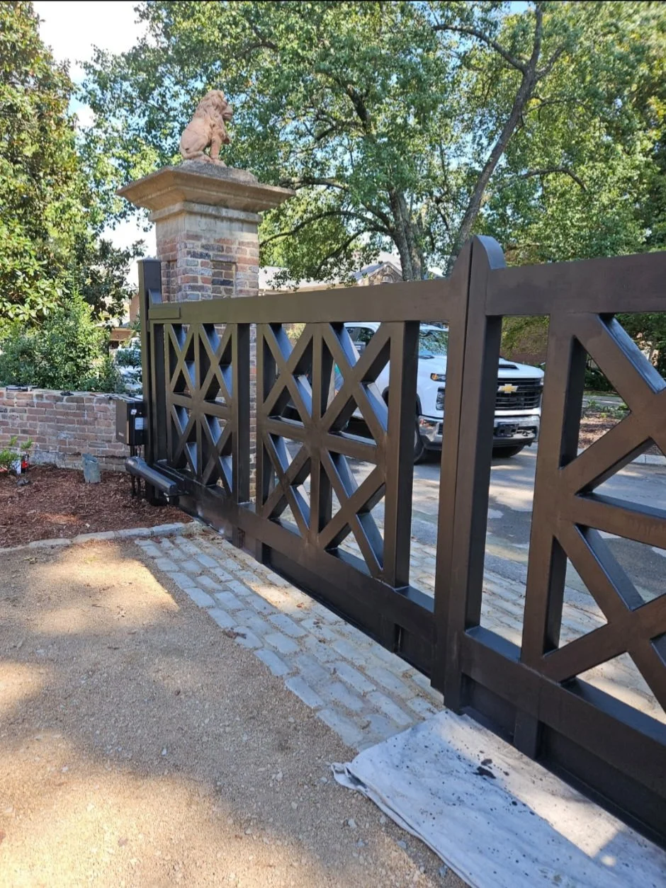 Custom modern steel geometric picket railing. Features a striking contemporary decorative pattern precision-crafted to deliver robust perimeter security while heavily elevating architectural curb appeal.