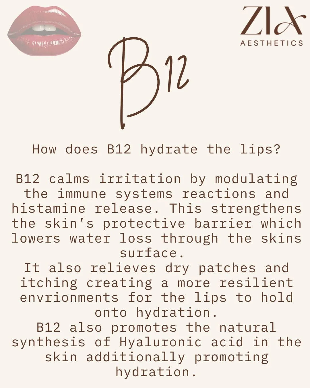 Discover the secret to beautifully hydrated lips with our Bacio lip booster! 💋 Enriched with B12, it calms irritation, fortifies your skin&rsquo;s barrier, and boosts natural hyaluronic acid production. Say goodbye to dry patches and hello to lastin