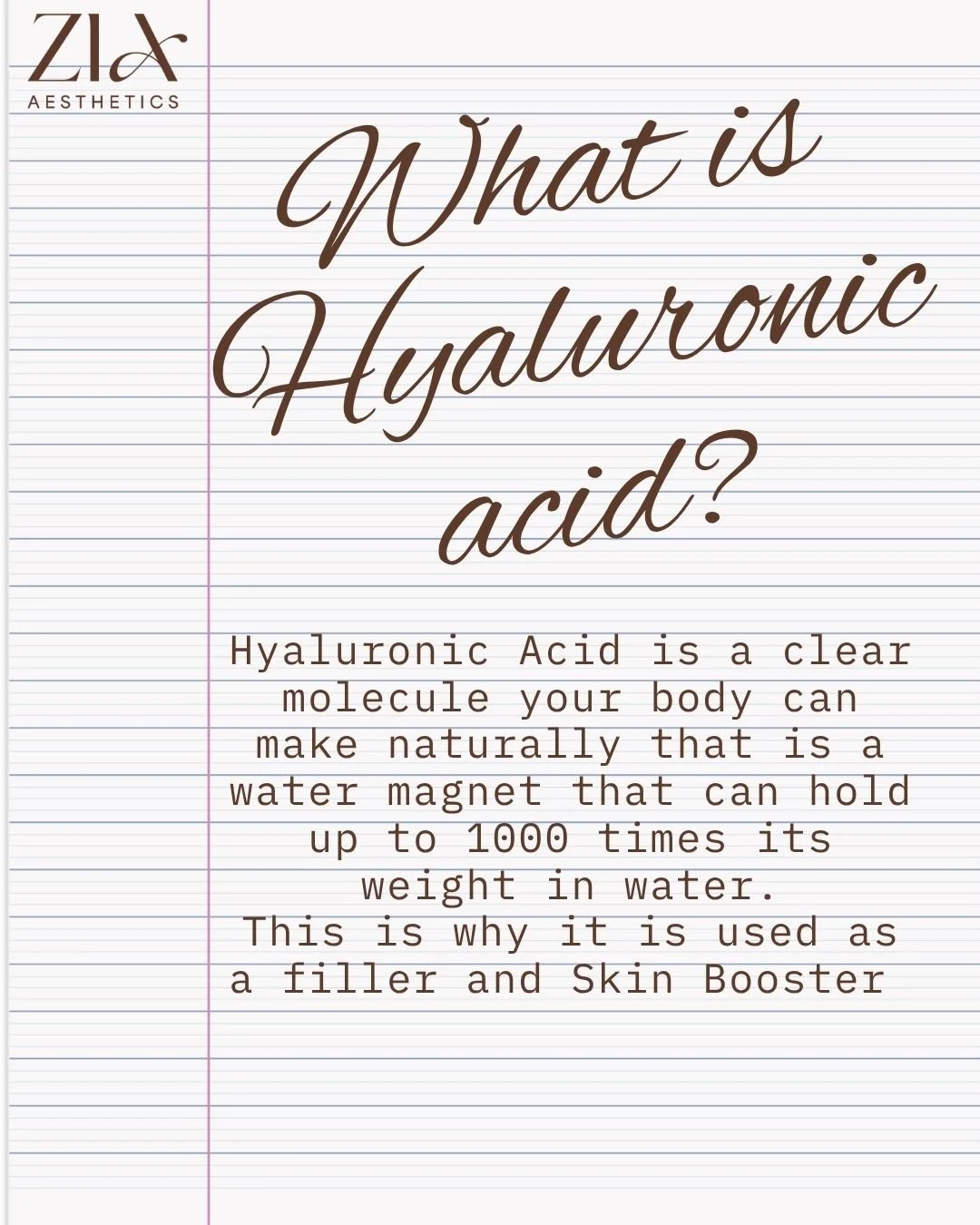 Lets talk about Hyaluronic Acid!

Did you know we make it naturally ourselves?

With so many products out there its nice to know how it works and what its doing!

If you have any questions please comment!