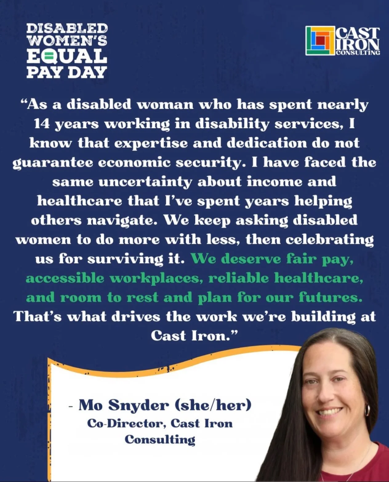 Disabled women are paid less, being laid off en masse, and losing accommodations and benefits we need to work, survive, and thrive. Black, disabled, and women workers are losing jobs at rates that are reshaping our entire nation. Disabled women pay m