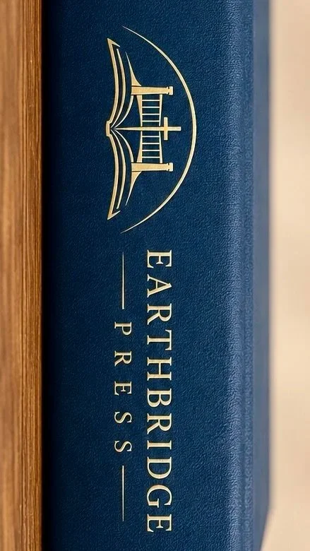 A publishing, press, publisher logo. Earthbridge press.