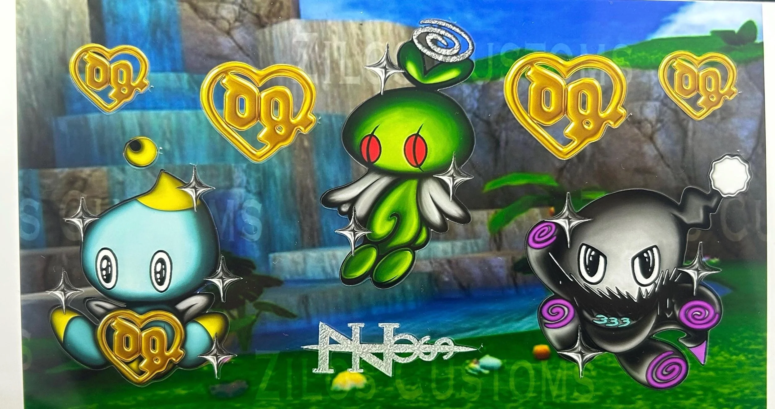 333 Sonic Chao's Sticker Sheet *DG INSPO*