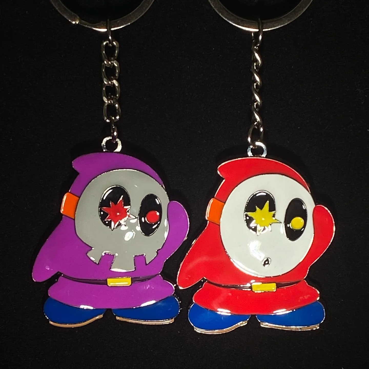 ShyGuy Keychains are now live on my site! Only 100 of each will be made and if there is another drop in the future it will have different engraving on the back to show. 

🌟 I&rsquo;m super proud of these, there will be a few more Super Mario themed 