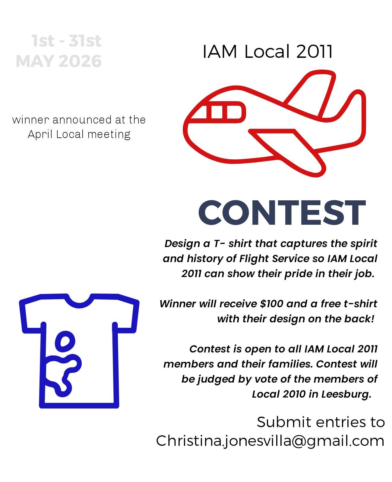 Contest flyer for T-shirts