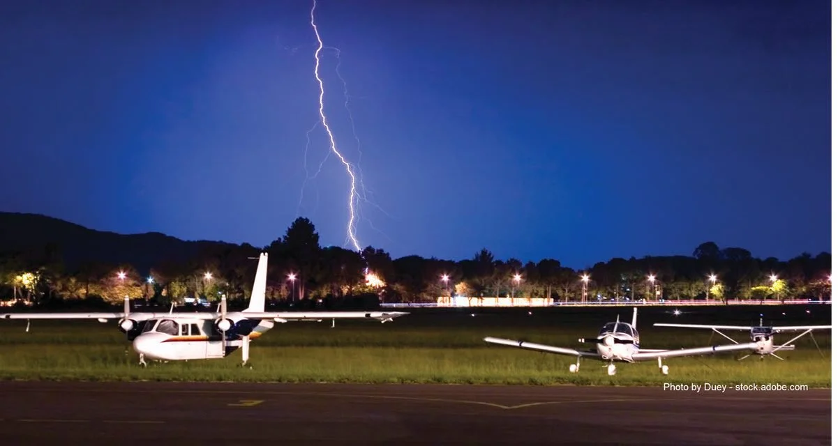 Aircraft with lightning